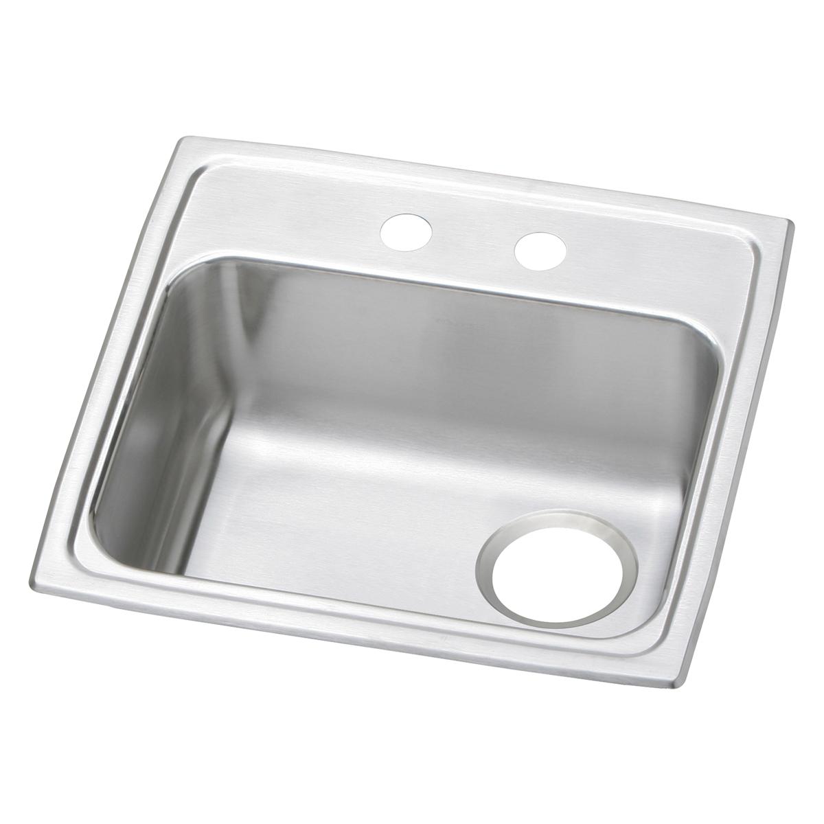 Elkay Celebrity 19-1/2" x 19" x 5-1/2" Single Bowl Drop-in ADA Sink with Quick-clip and Right Drain