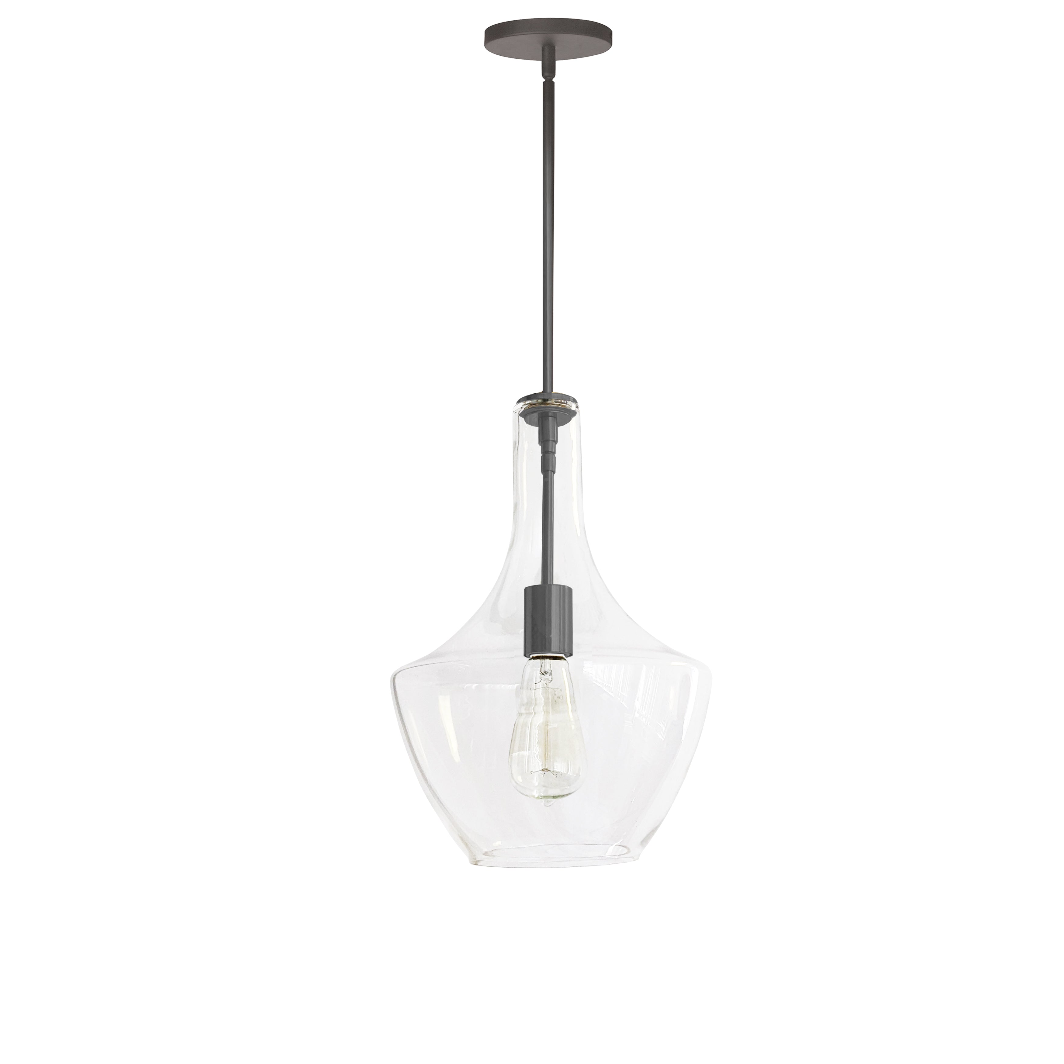 Dainolite 1 Light Incandescent Pendant with Clear Glass