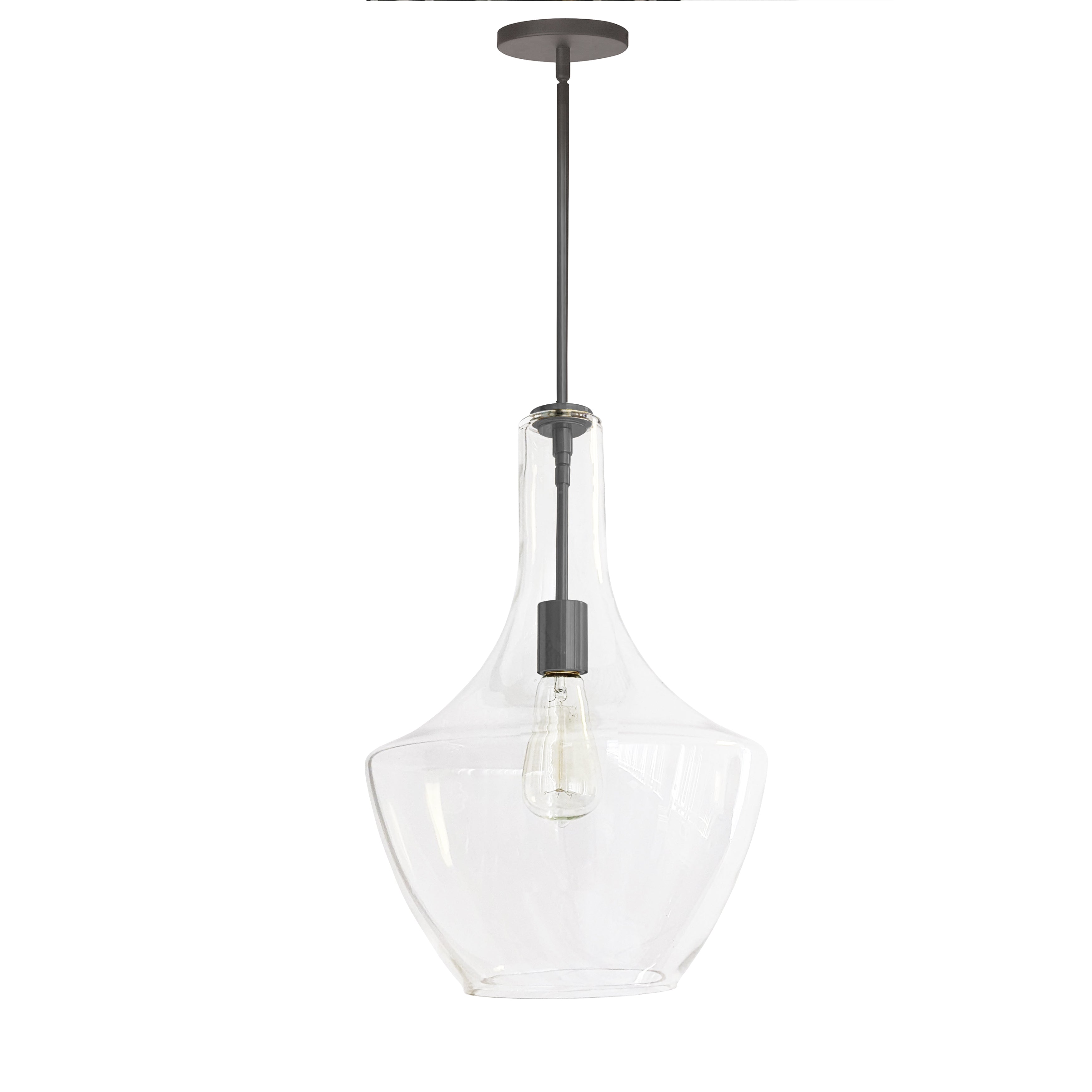 Dainolite 1 Light Incandescent Pendant with Clear Glass