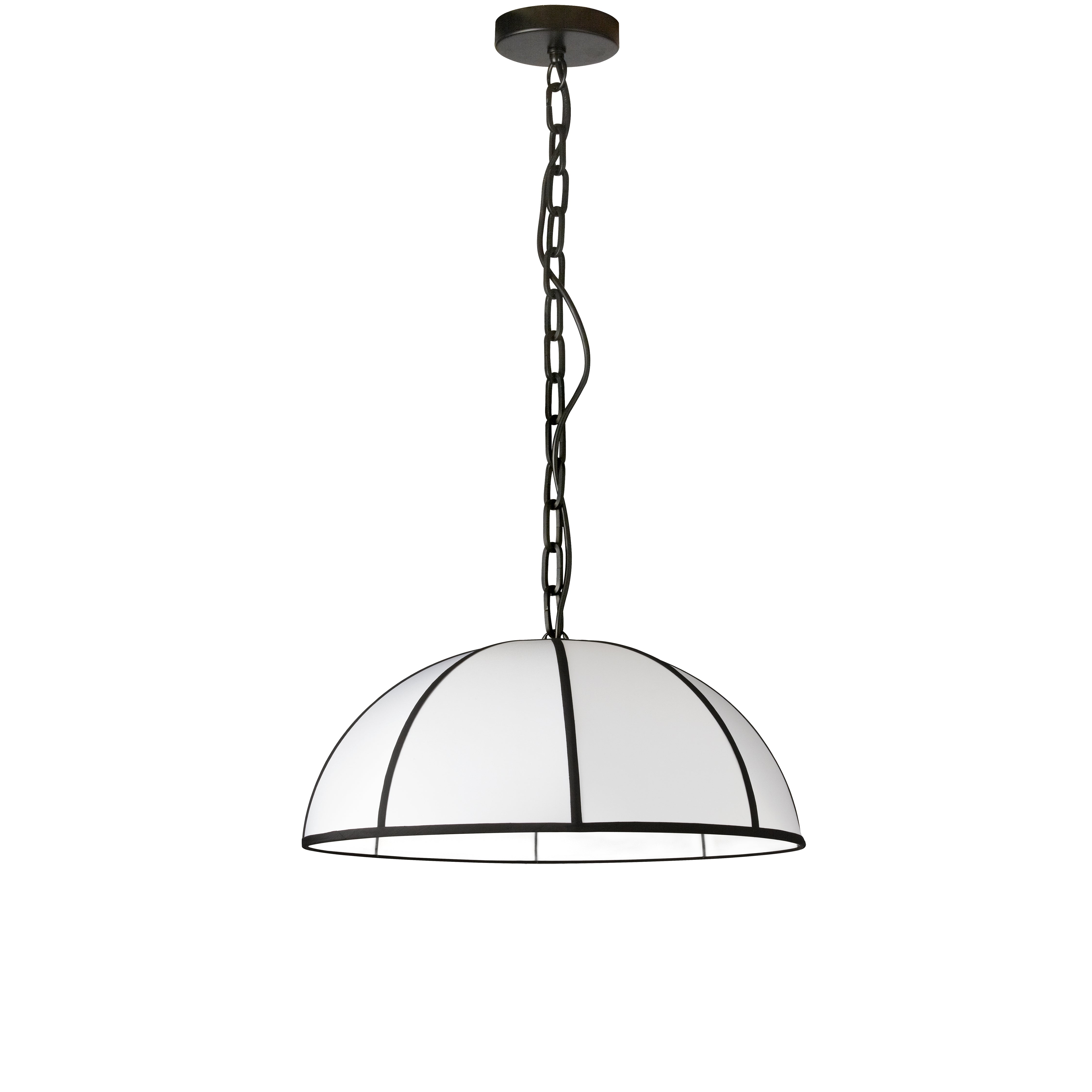 matte black with white shade and black trim pendants