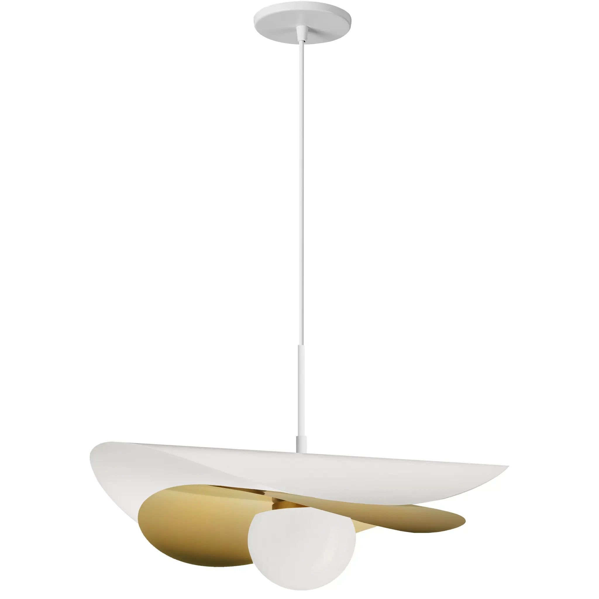 Dainolite 12W LED Paven Pendant Light - White Opal Glass by Dainolite