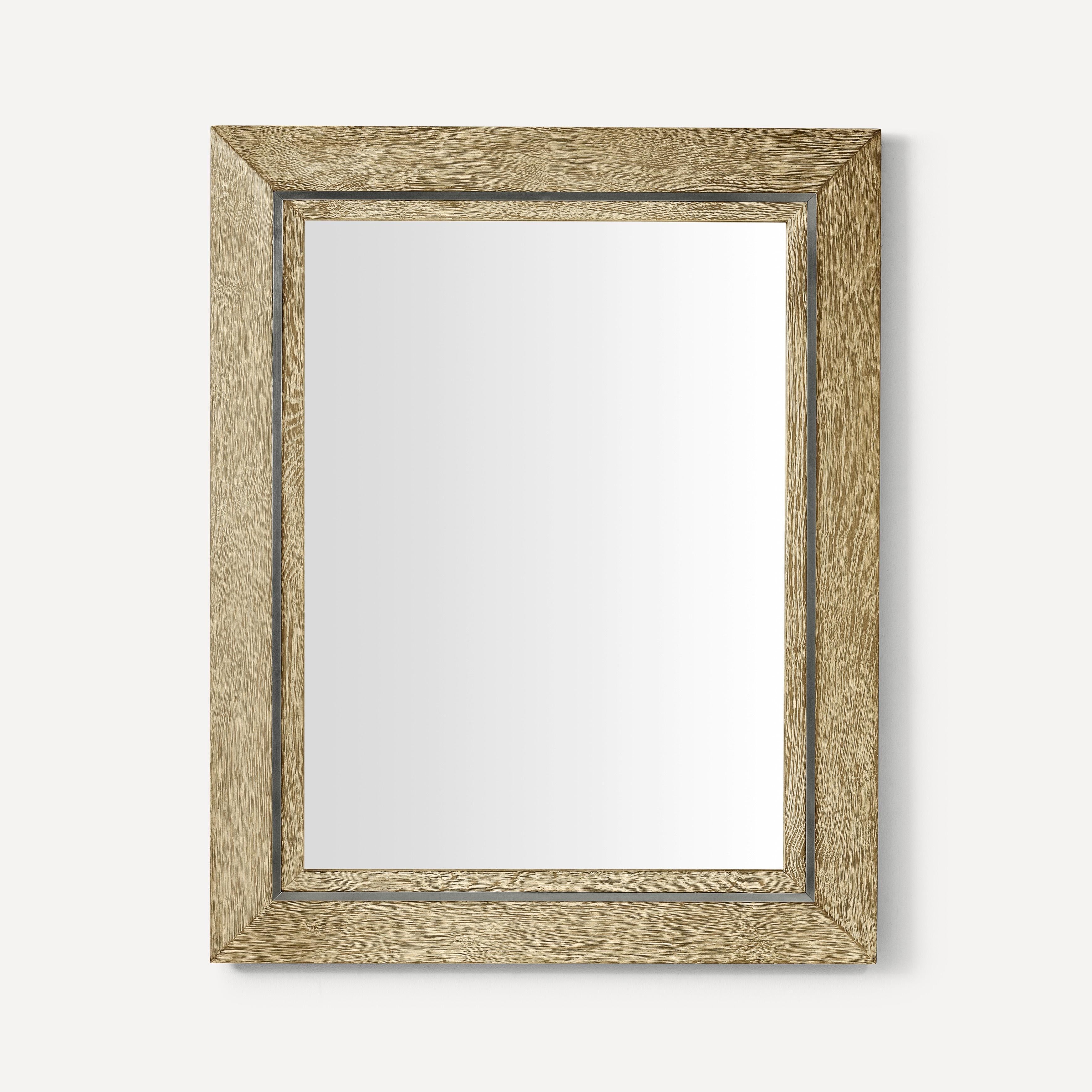 Robern Wood Mirror with Metal Inlay, 24"x 30"x 1-1/2"