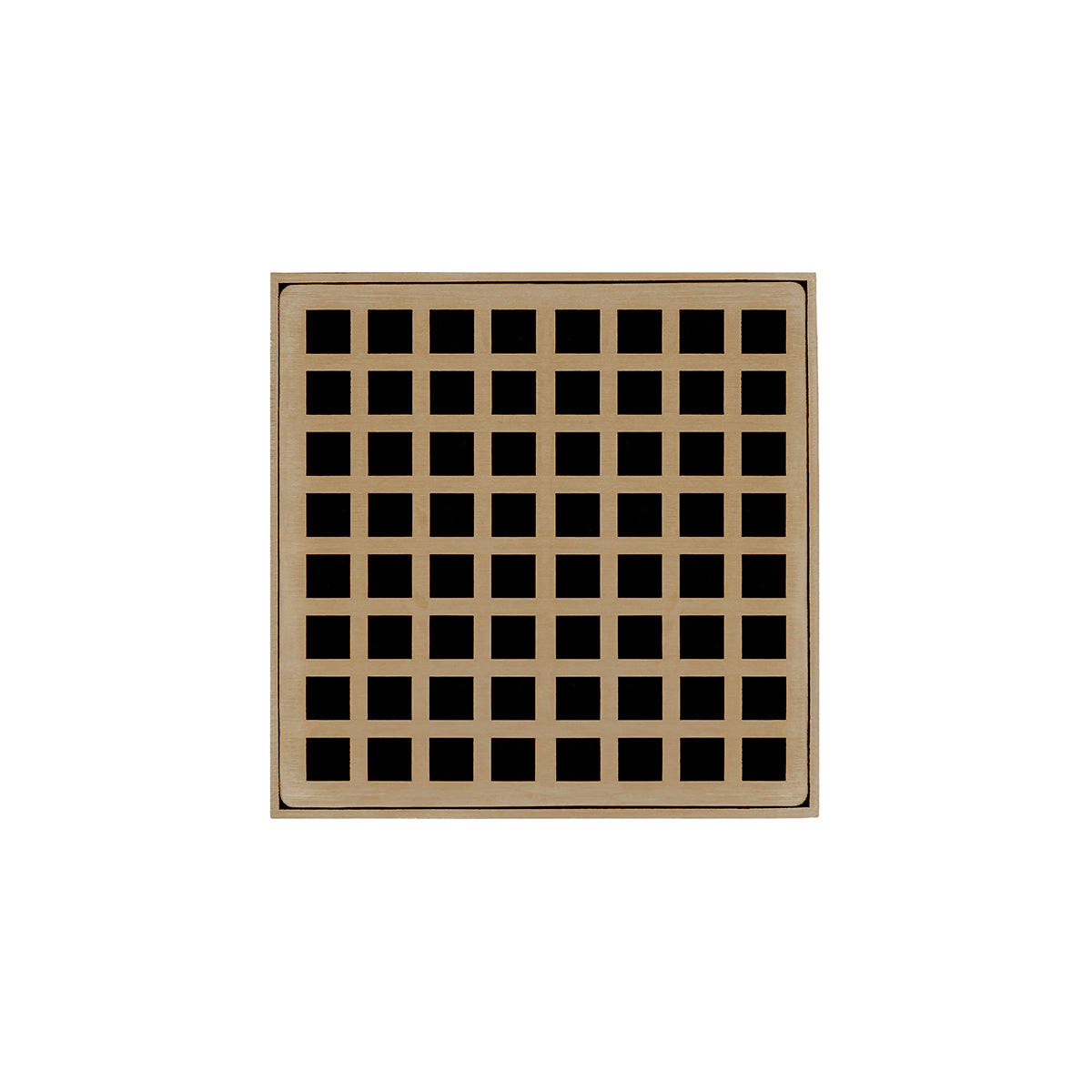 Infinity Drain 5" x 5" QD 5 Complete Kit with Squares Pattern Decorative Plate with PVC Drain Body, 2" Outlet
