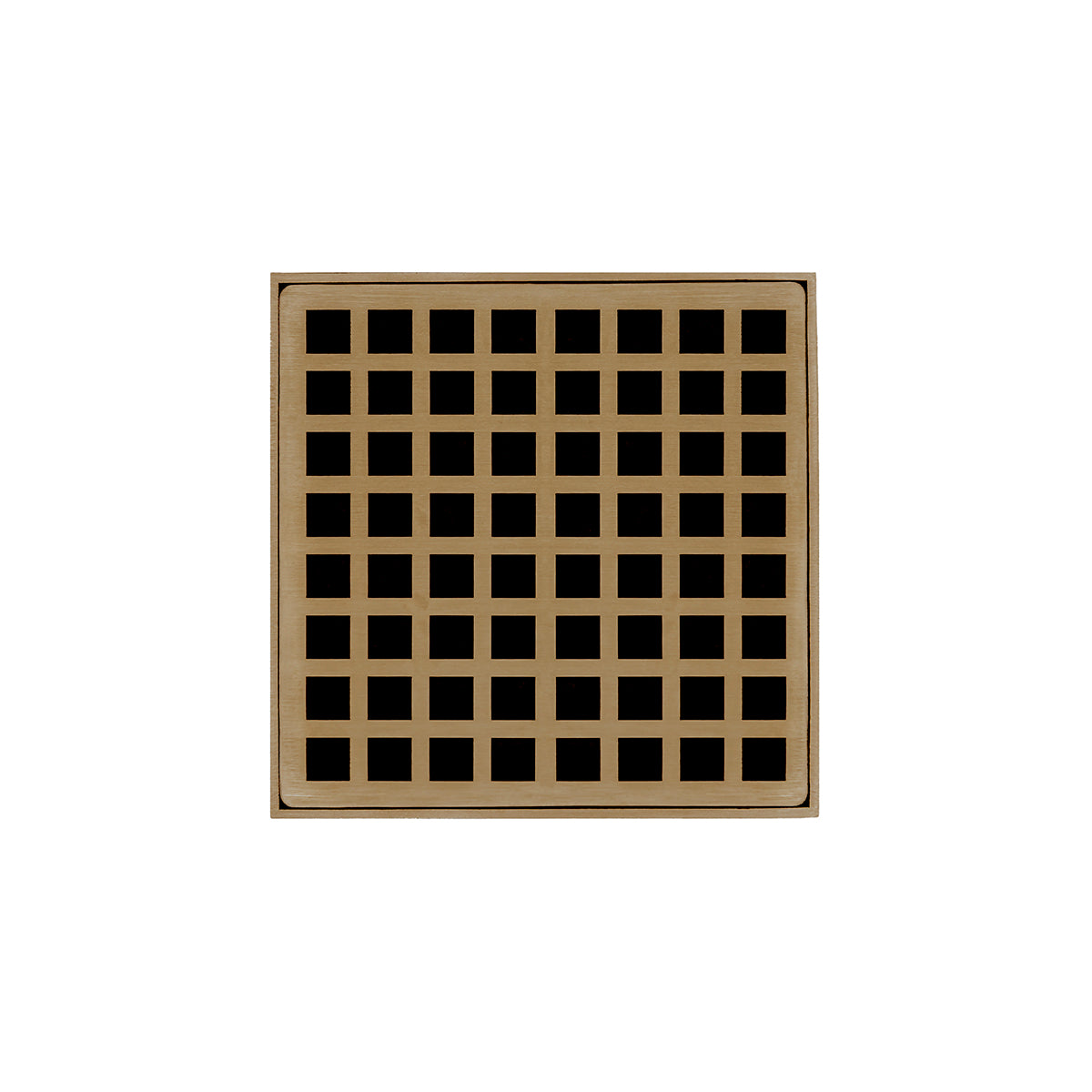 Infinity Drain 5" x 5" QDB 5 Complete Kit with Squares Pattern Decorative Plate with PVC Bonded Flange Drain Body, 2", 3" and 4" Outlet