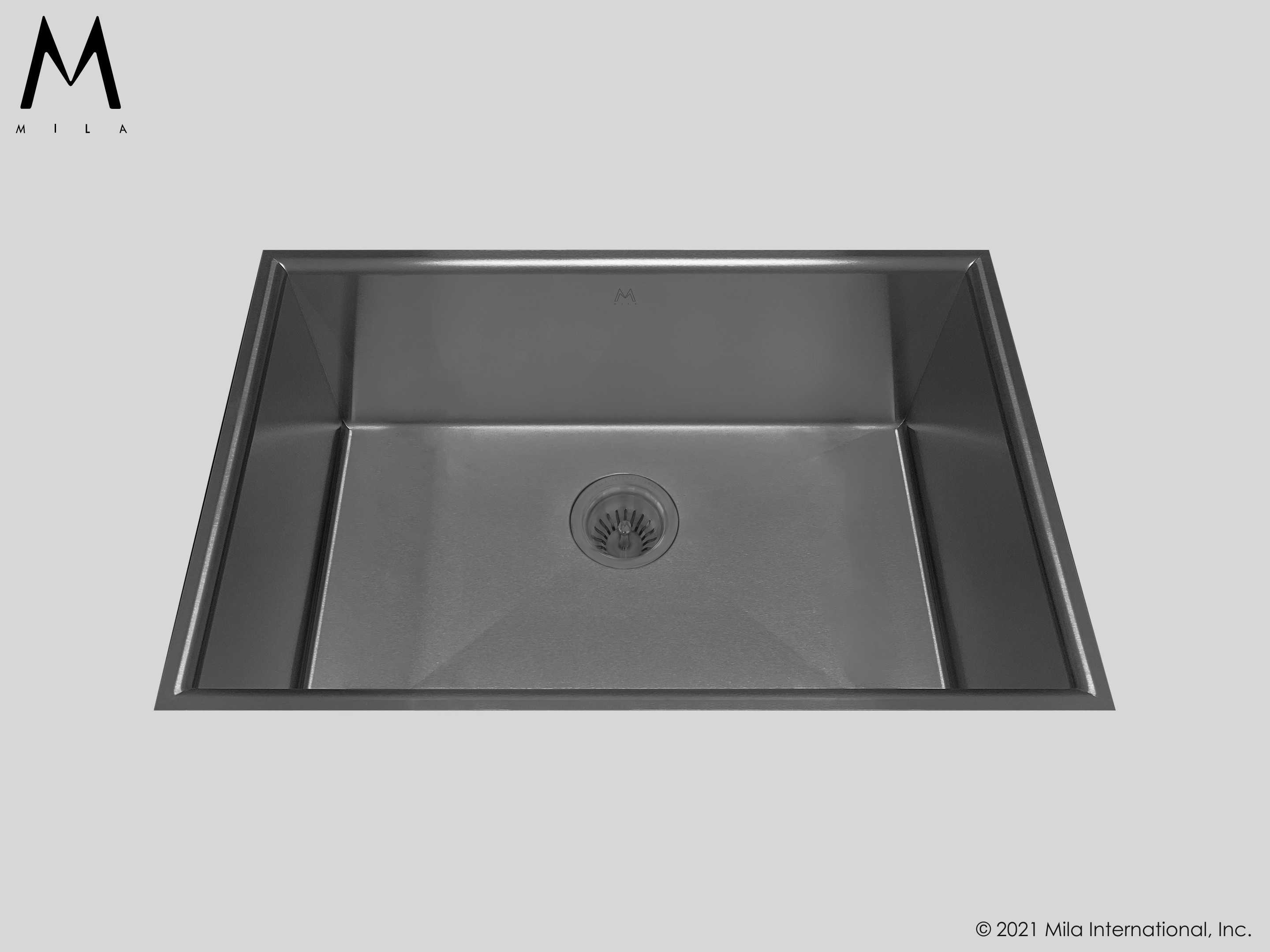 MILA ARC Low Profile Single Bowl Flush-Mount 28.5 x 18 Kitchen Sink