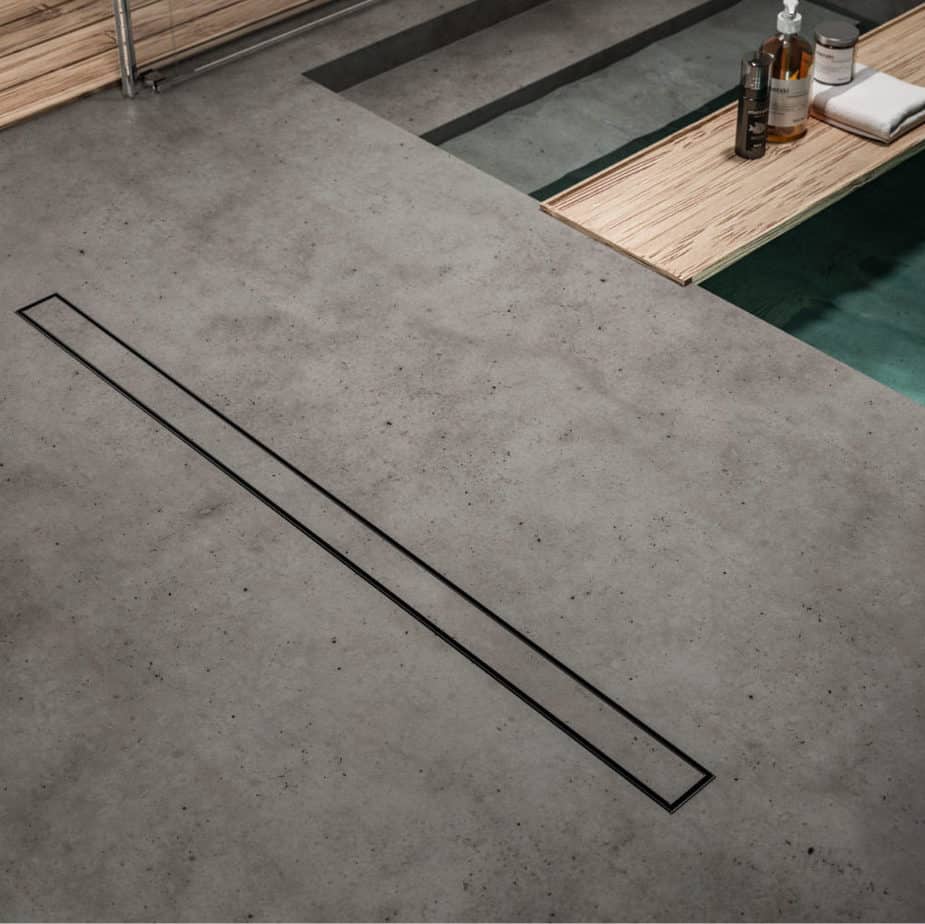 black linear drain