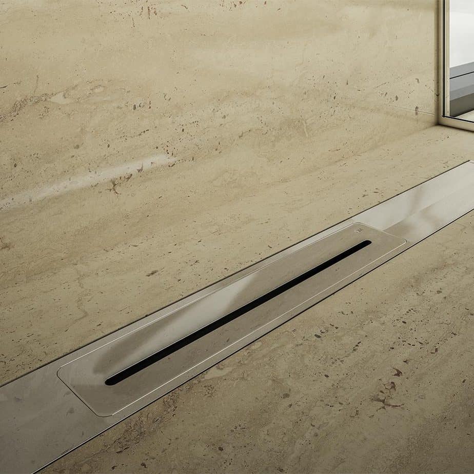 polished linear drain