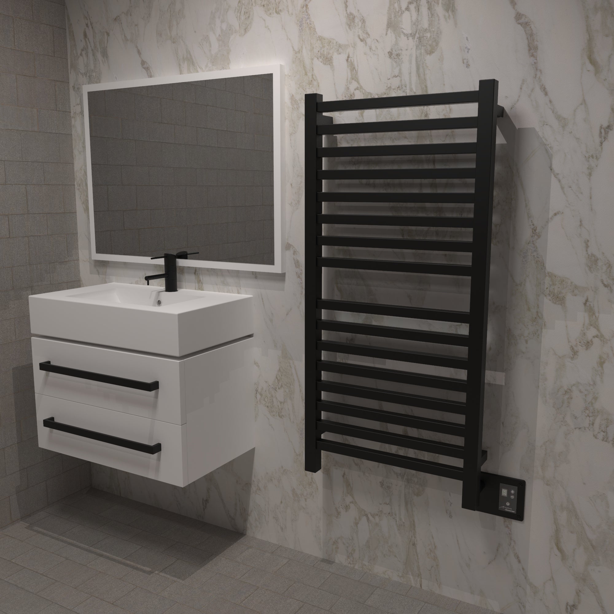 matte black towel warmer