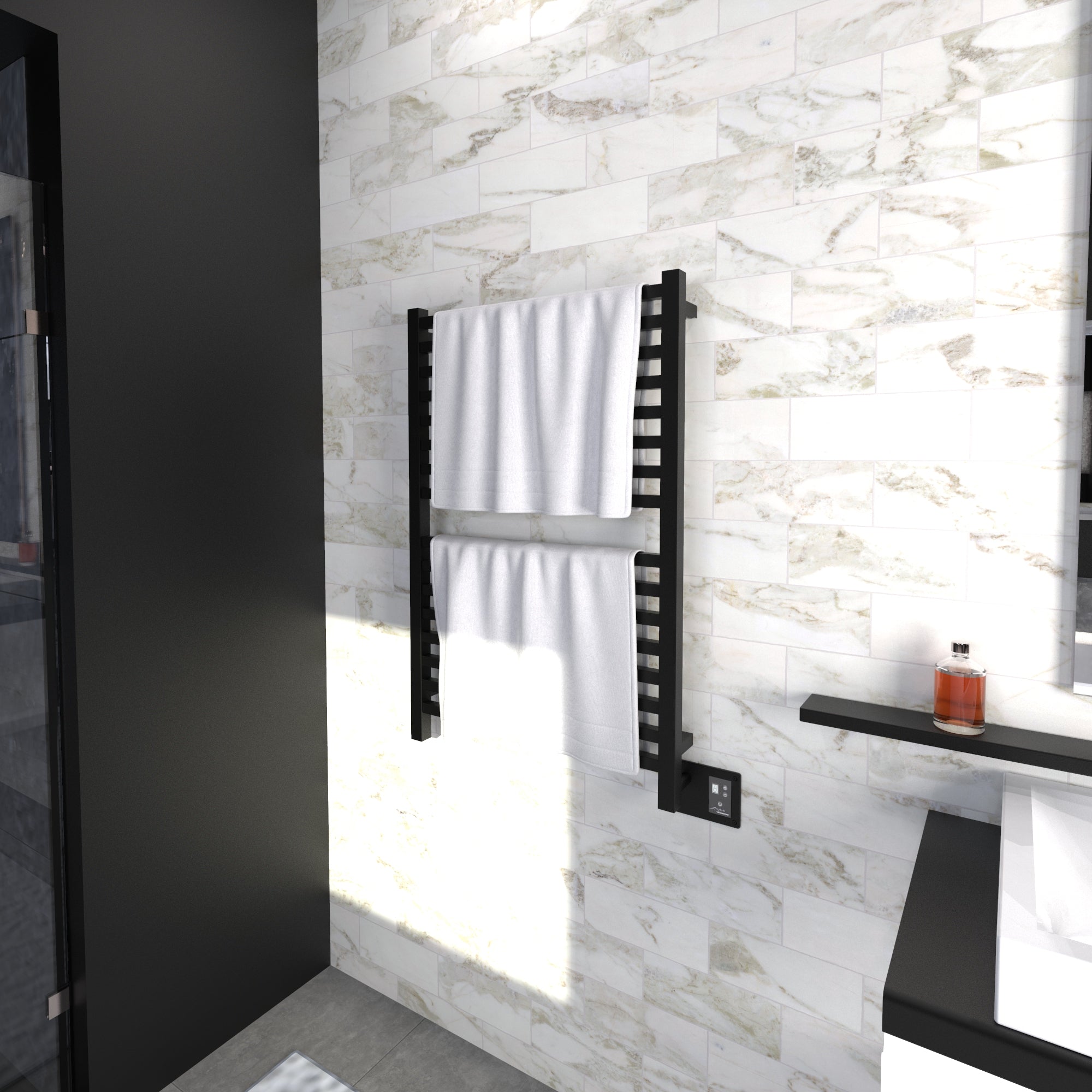 matte black towel warmer