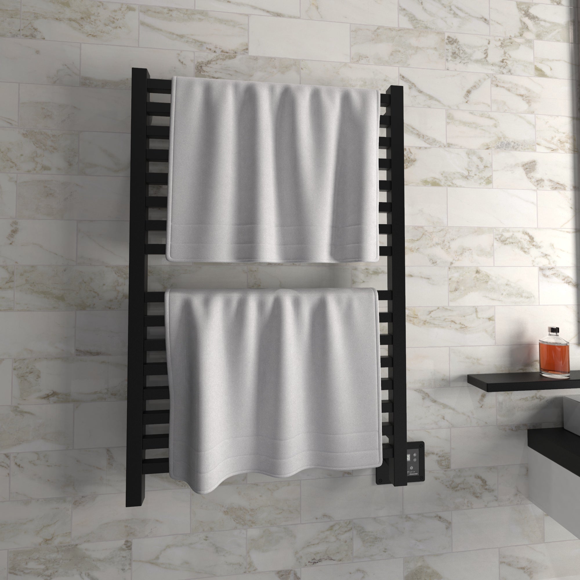 matte black towel warmer