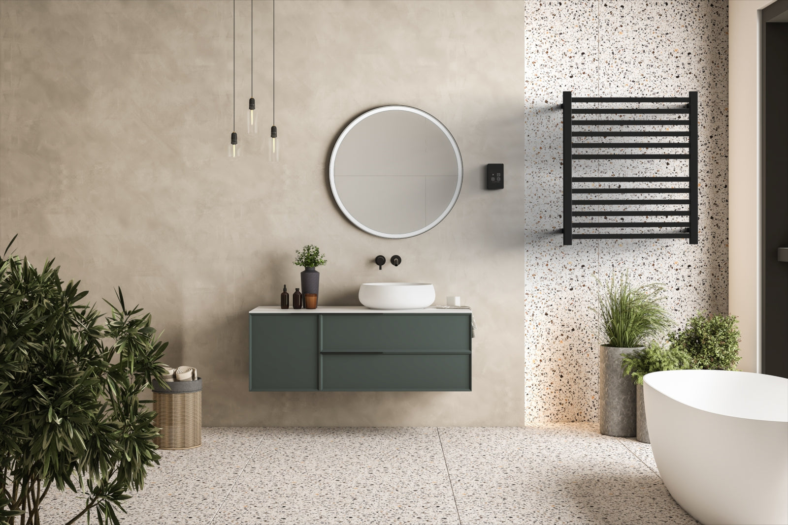 matte black towel bars/racks