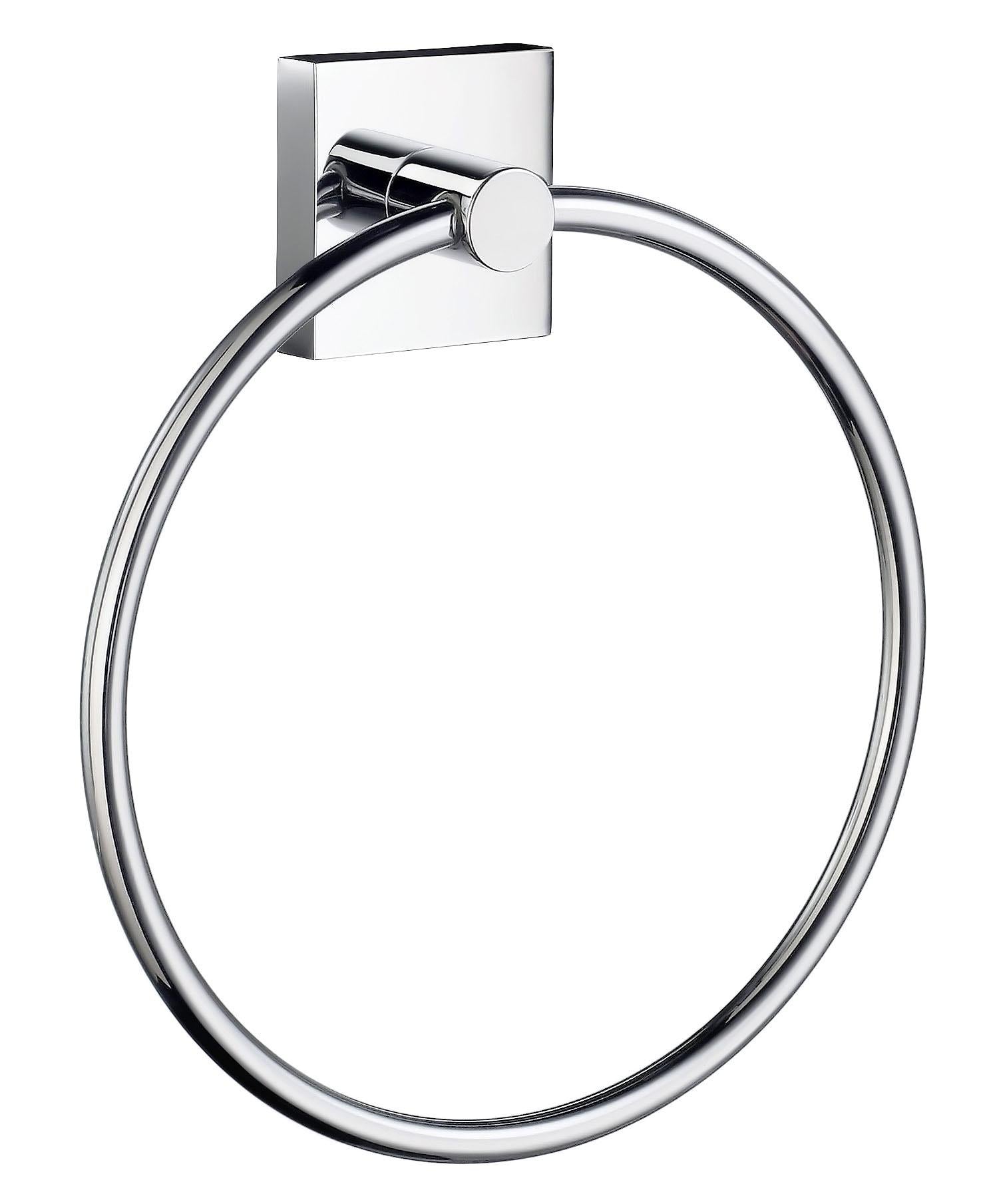 polished chrome towel ring