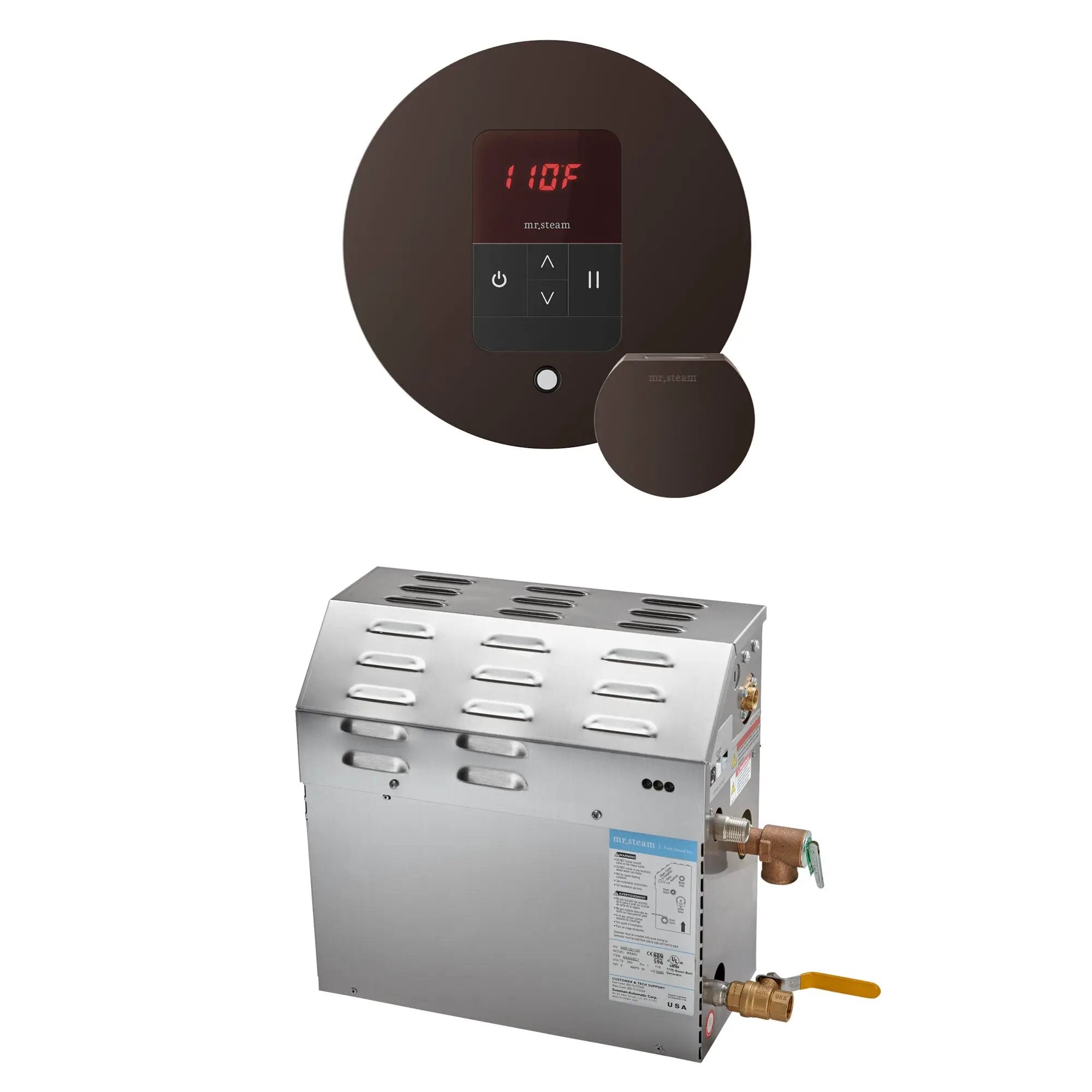 Mr Steam MS 5 kW Steam Shower Generator Package with Round iTempo Control by Mr Steam
