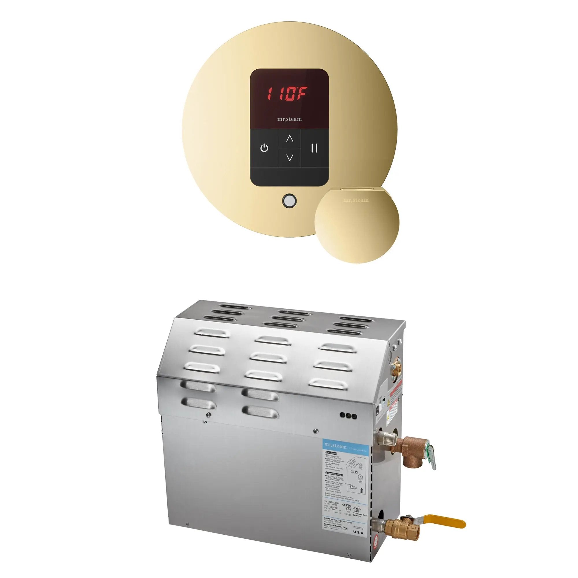 Mr Steam MS 12 kW Steam Shower Generator Package with Round iTempo Control by Mr Steam