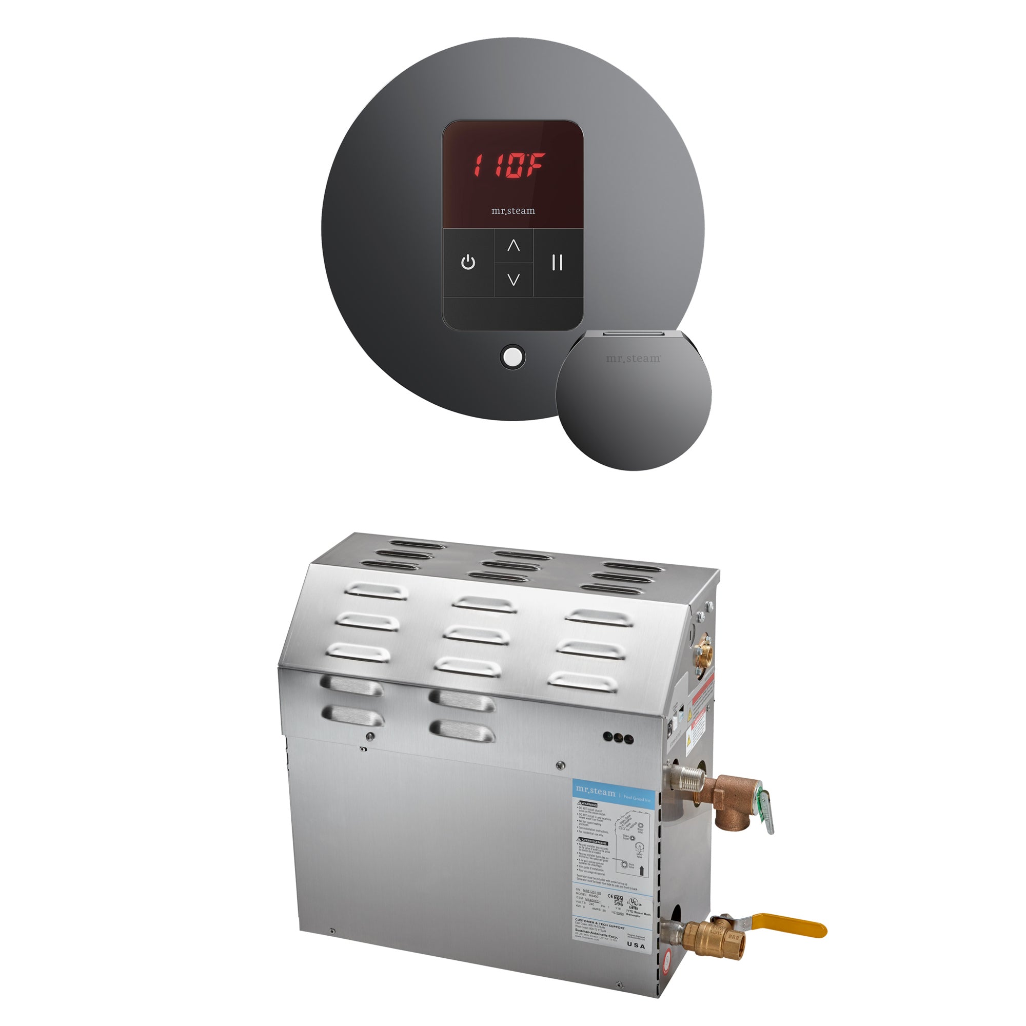 Mr Steam MS 9 kW Steam Shower Generator Package with Round iTempo Control