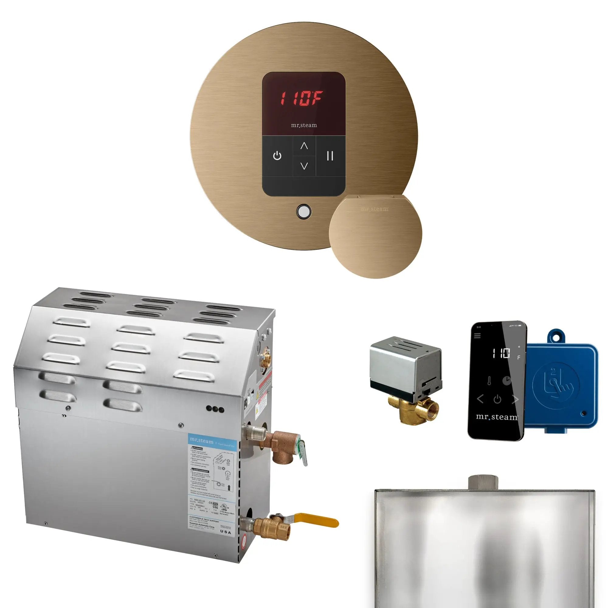 Mr Steam MS 5 kW Steam Shower Generator Package with Round iTempo Control by Mr Steam