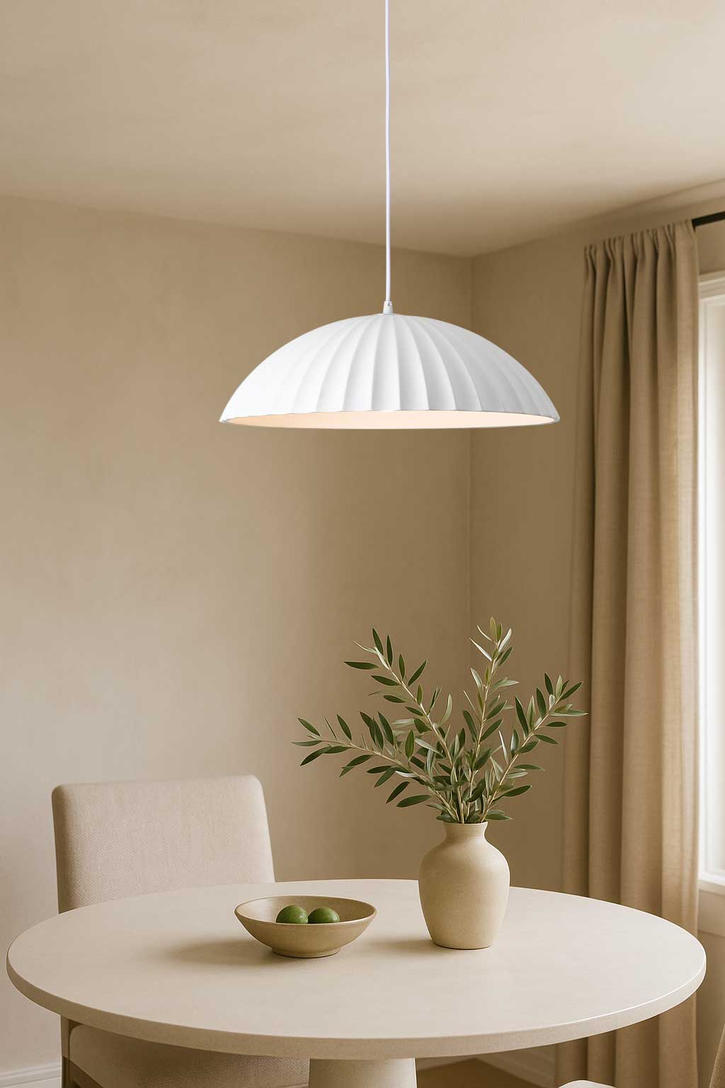 matte white/matte white pendant light