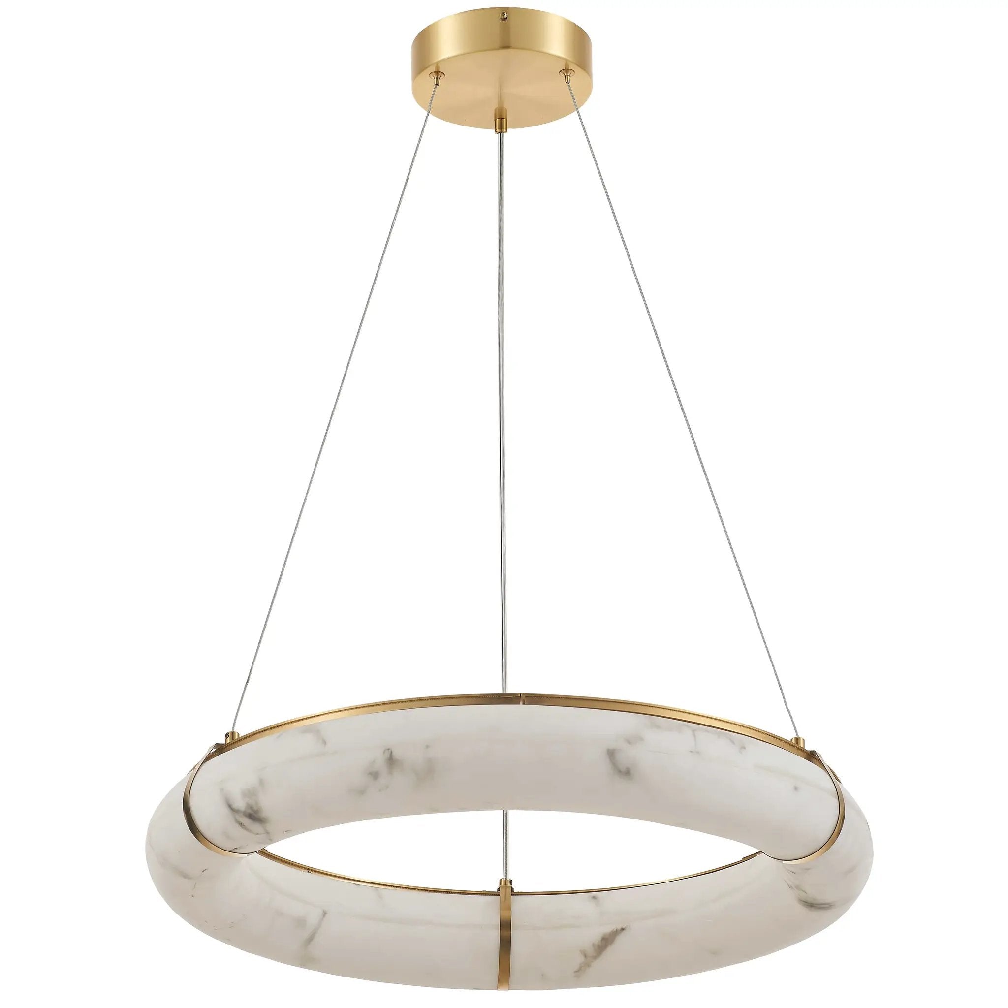 aged brass/faux alabaster flush mount