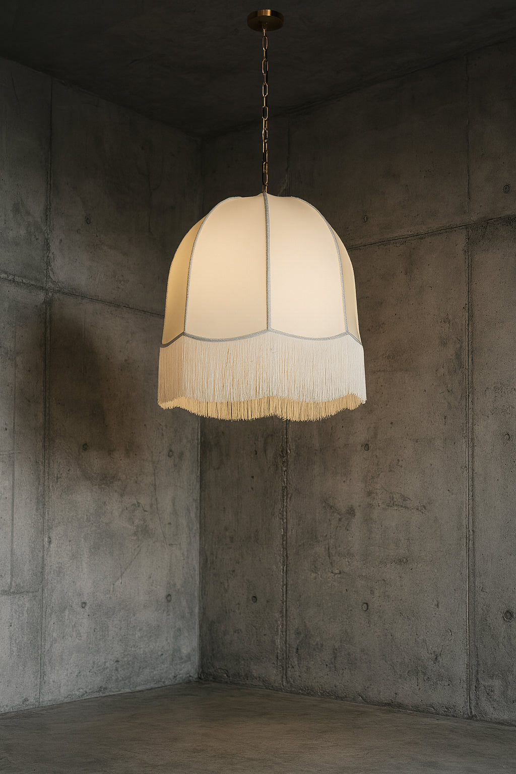 aged brass pendant light