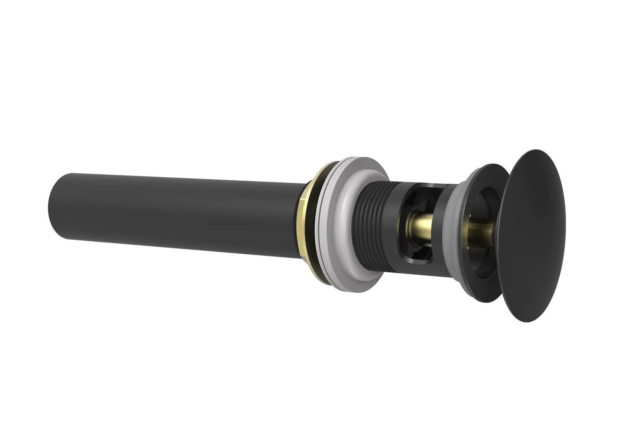 Baril Bathroom Parts Push-Button Pop-Up Drain for Lavatory with Overflow by Baril