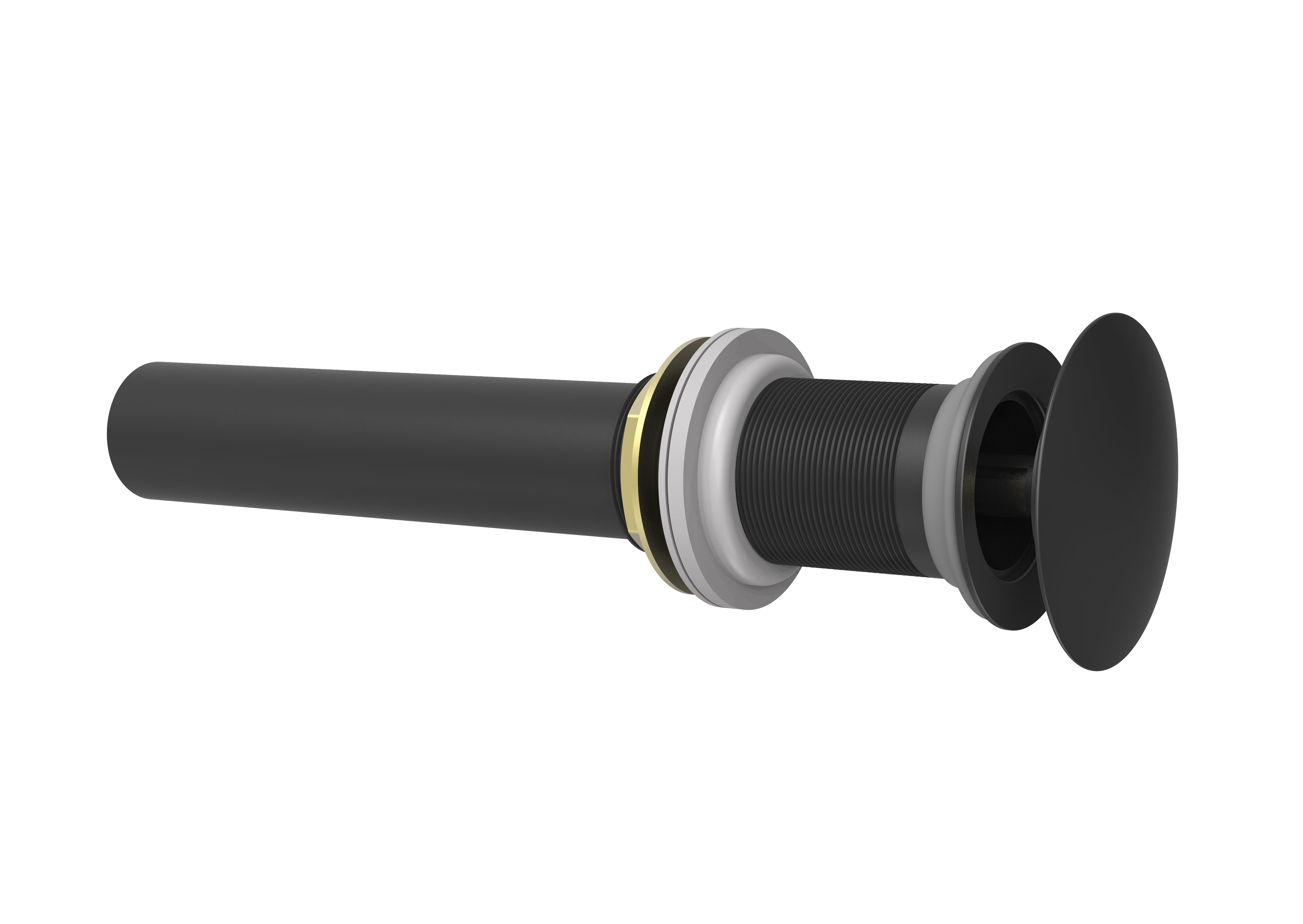 Baril Bathroom Parts Push-Button Pop-Up Drain for Lavatory without Overflow