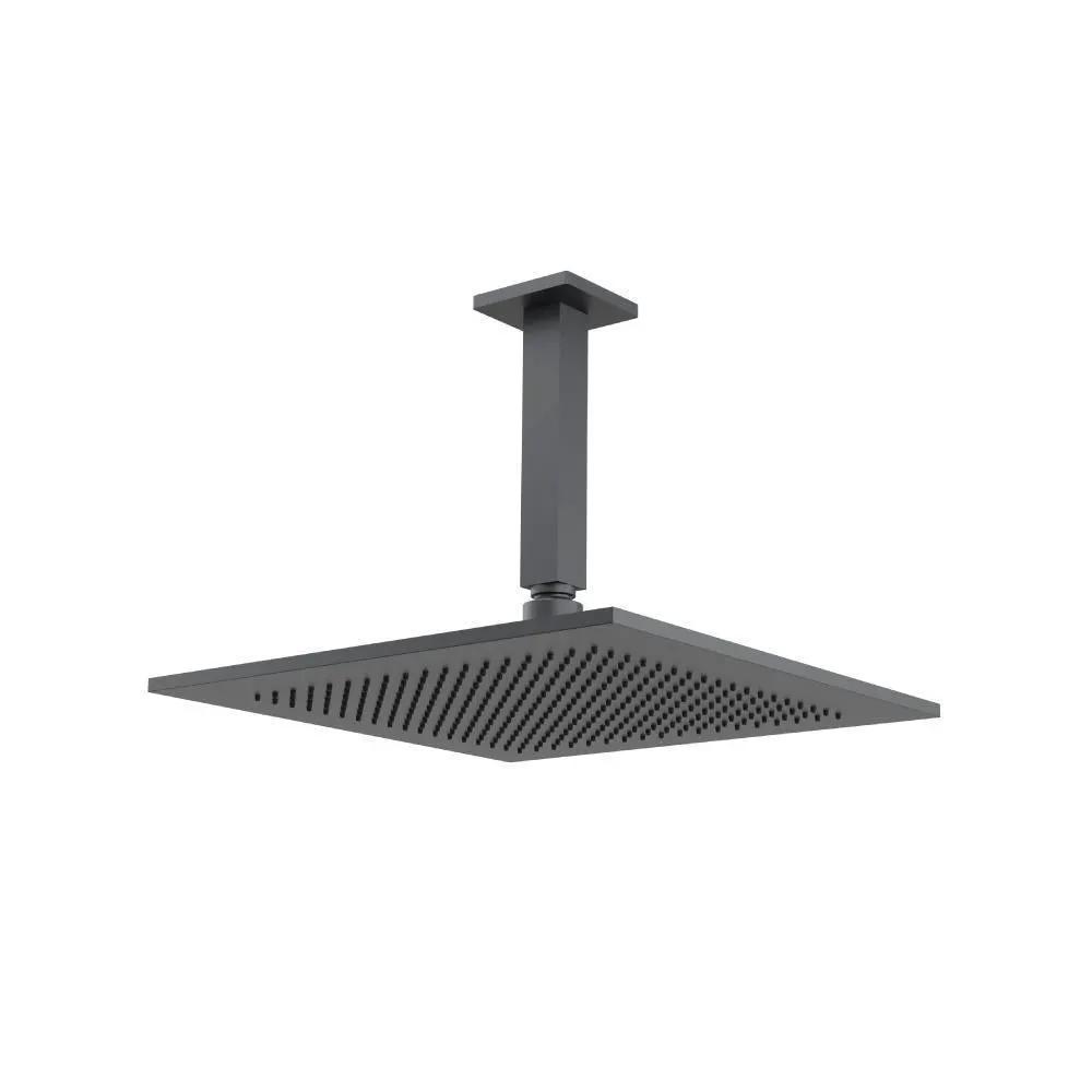Flusso 12" Rain Head with 6" Ceiling Mount Arm by Flusso