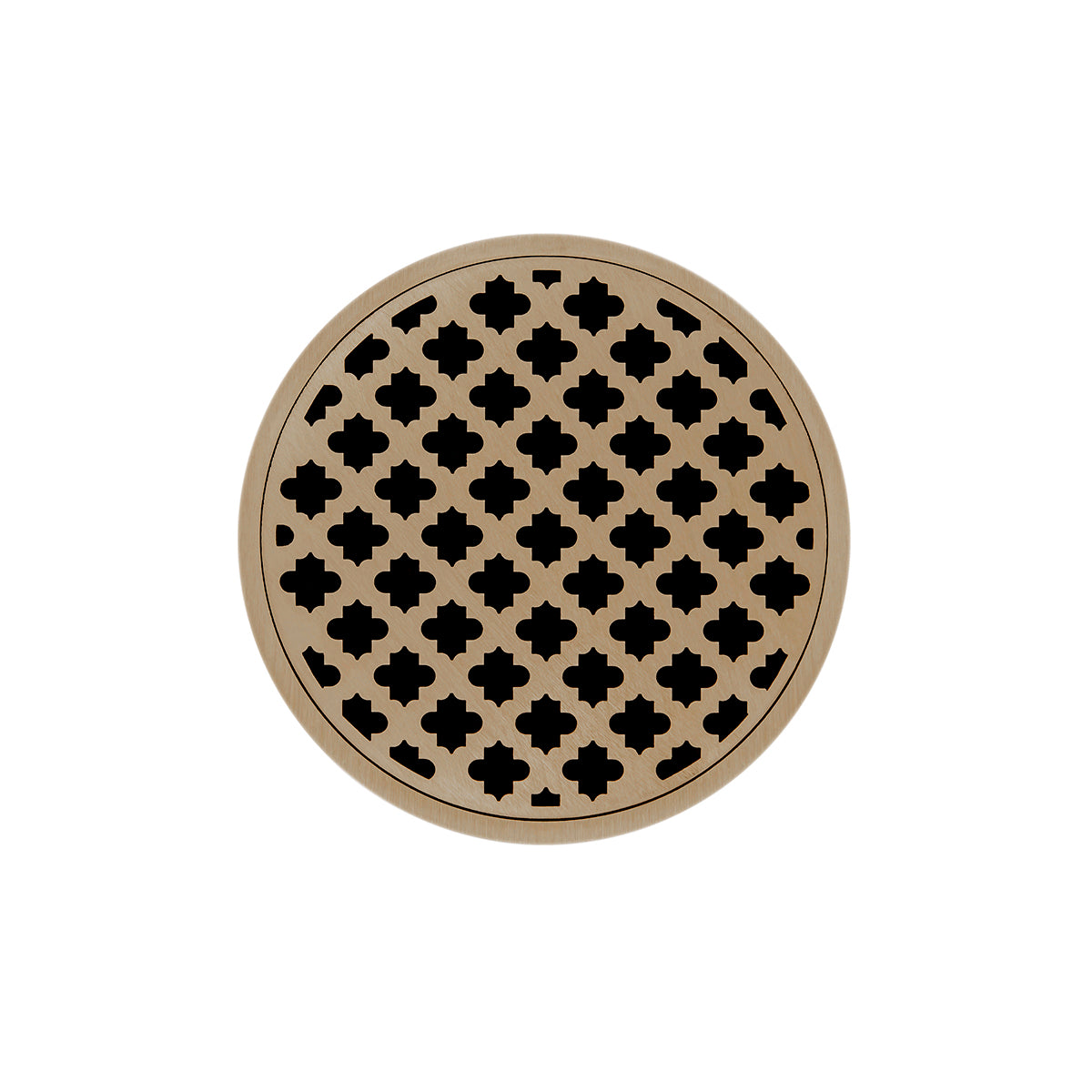 Infinity Drain 5" Round RMD 5 Complete Kit with Moor Pattern Decorative Plate with PVC Drain Body, 2" Outlet