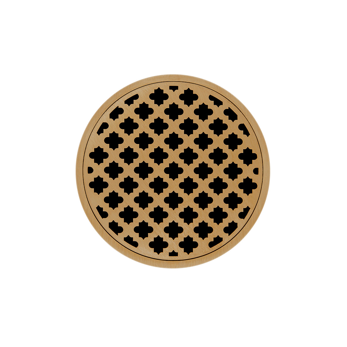 Infinity Drain 5" Round RMDB 5 Complete Kit with Moor Pattern Decorative Plate with PVC Bonded Flange Drain Body, 2", 3" and 4" Outlet