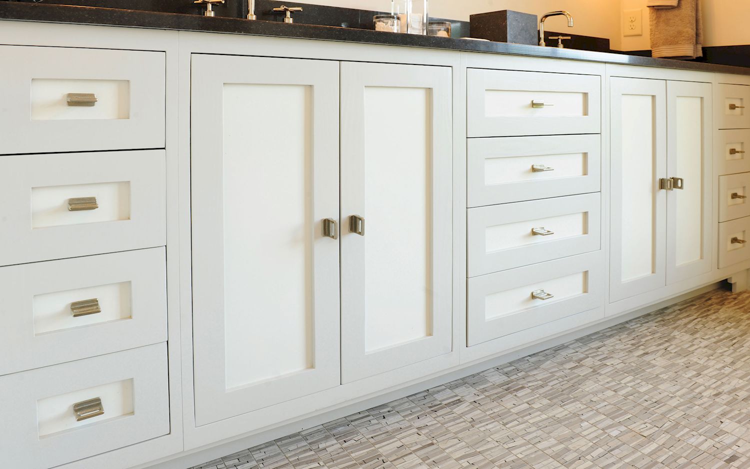 white bronze light cabinet pull