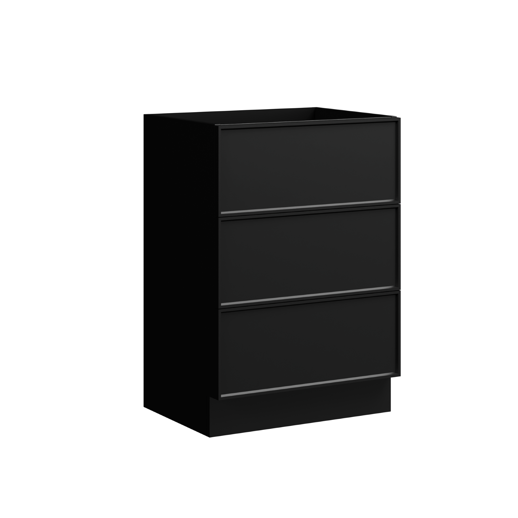 black satin paint vanity