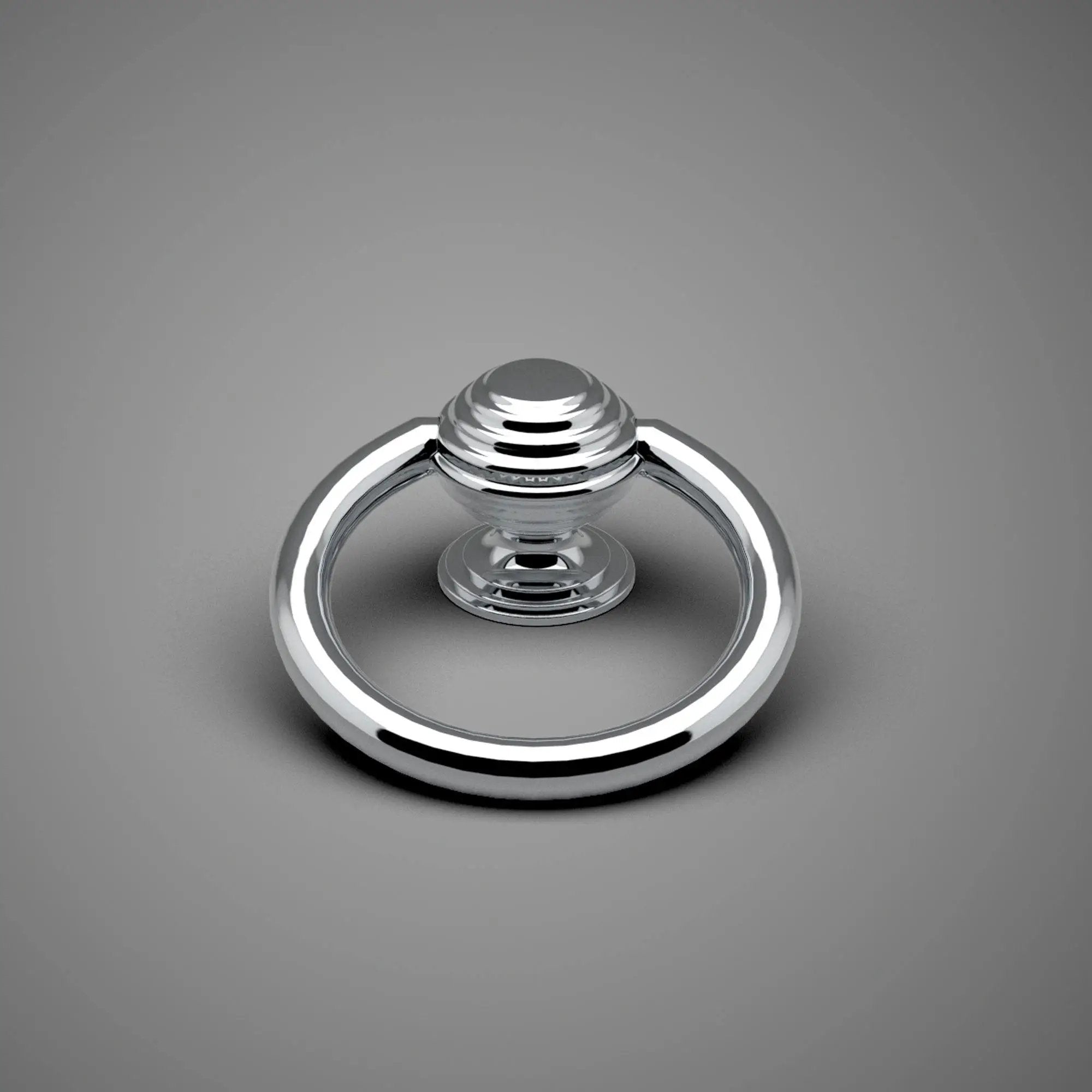 polished chrome ring pull
