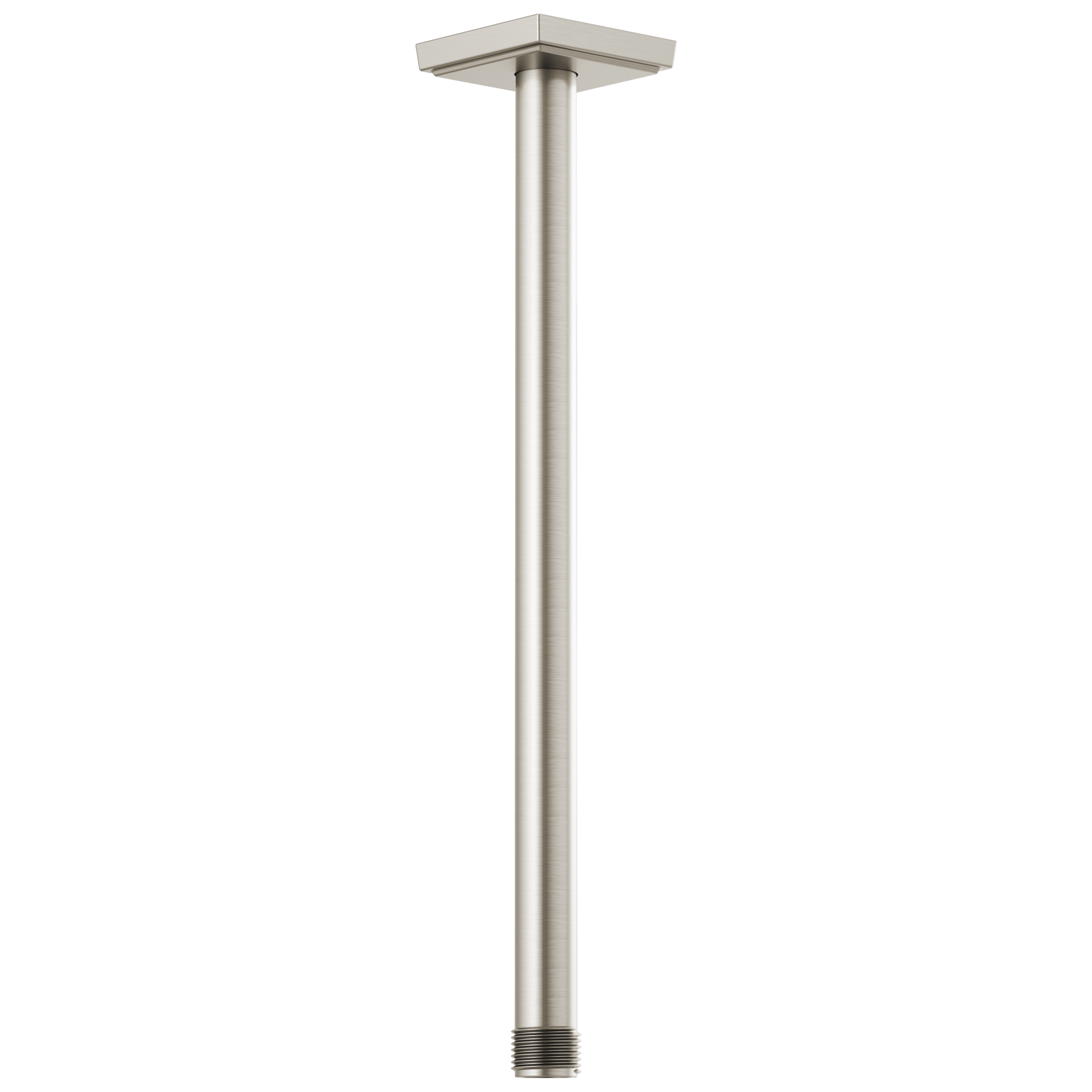 luxe nickel shower arm and flange