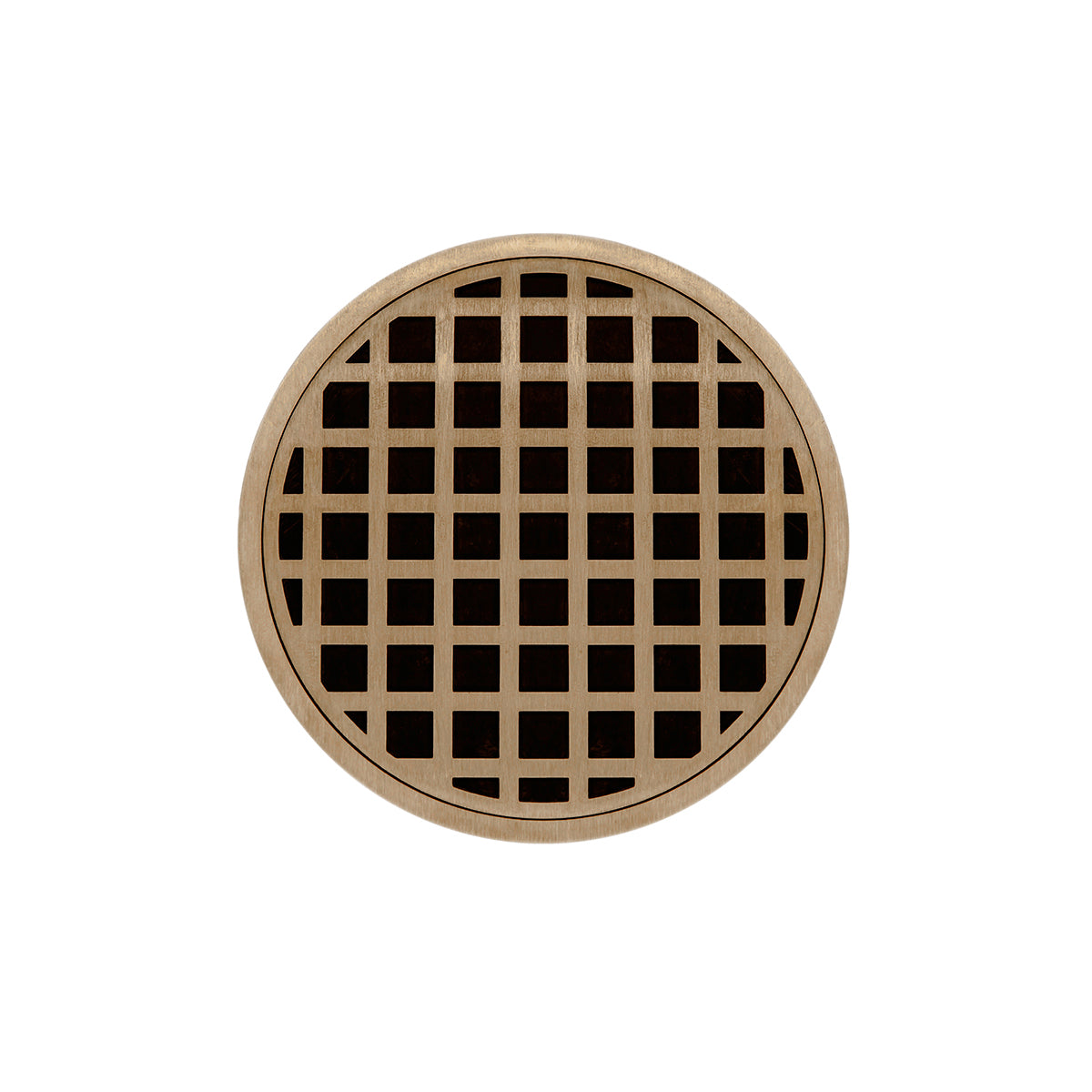 Infinity Drain 5" Round RQD 5 High Flow Complete Kit with Squares Pattern Decorative Plate with ABS Drain Body, 3" Outlet