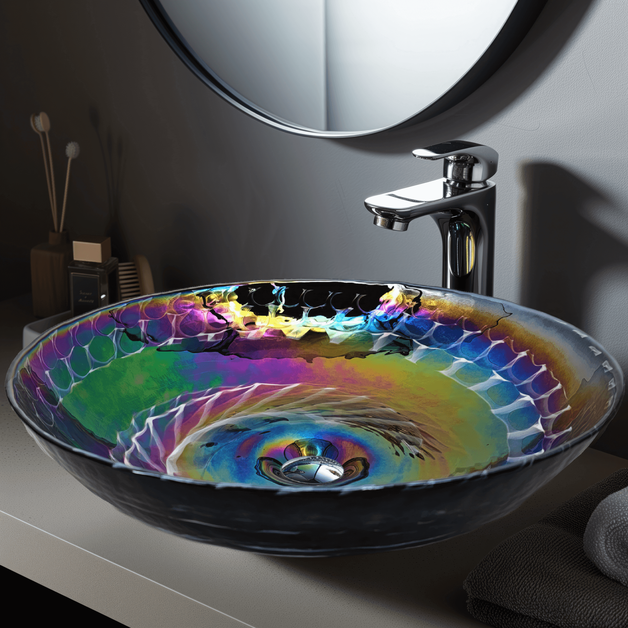 cosmic black bathroom sink