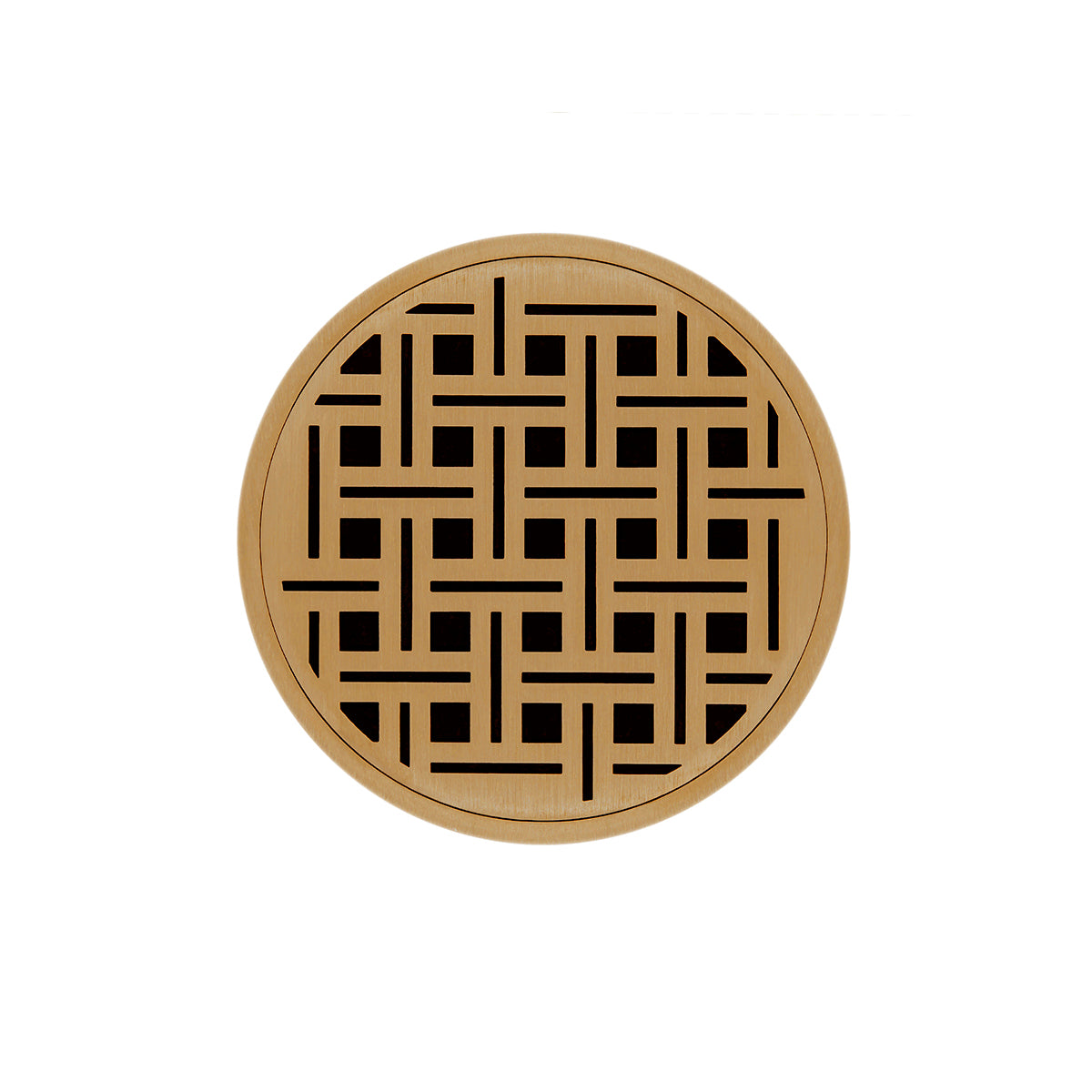 Infinity Drain 5" Round RVD 5 Complete Kit with Weave Pattern Decorative Plate with PVC Drain Body, 2" Outlet