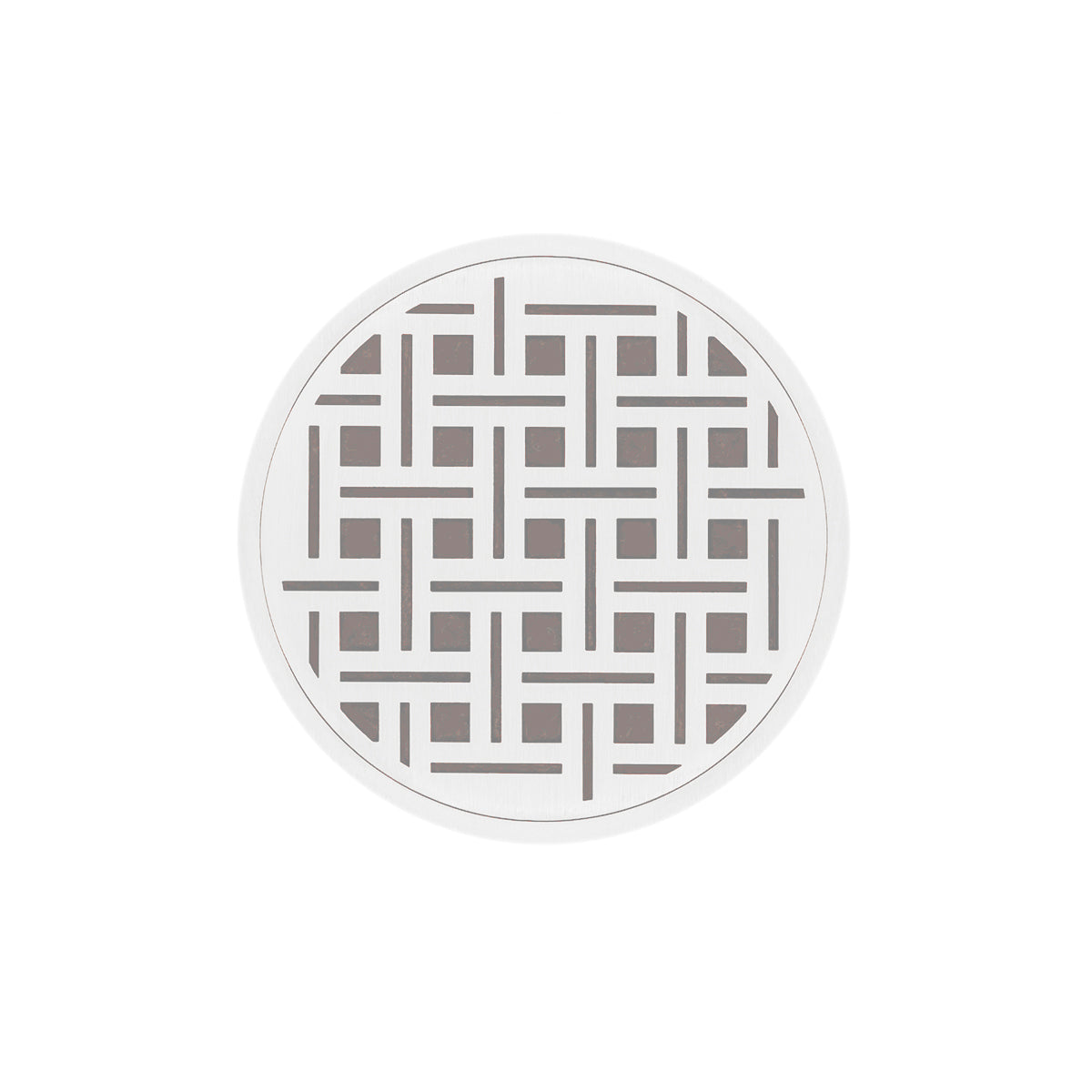 Infinity Drain 5" Round RVD 5 High Flow Complete Kit with Weave Pattern Decorative Plate with PVC Drain Body, 3" Outlet