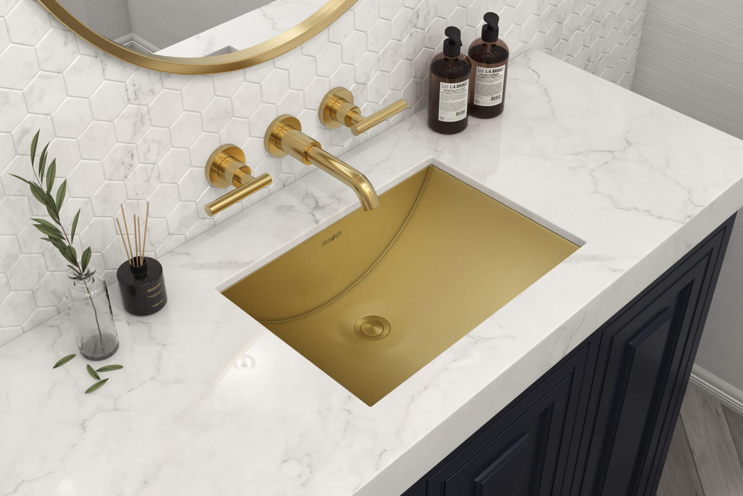 matte gold bathroom sink