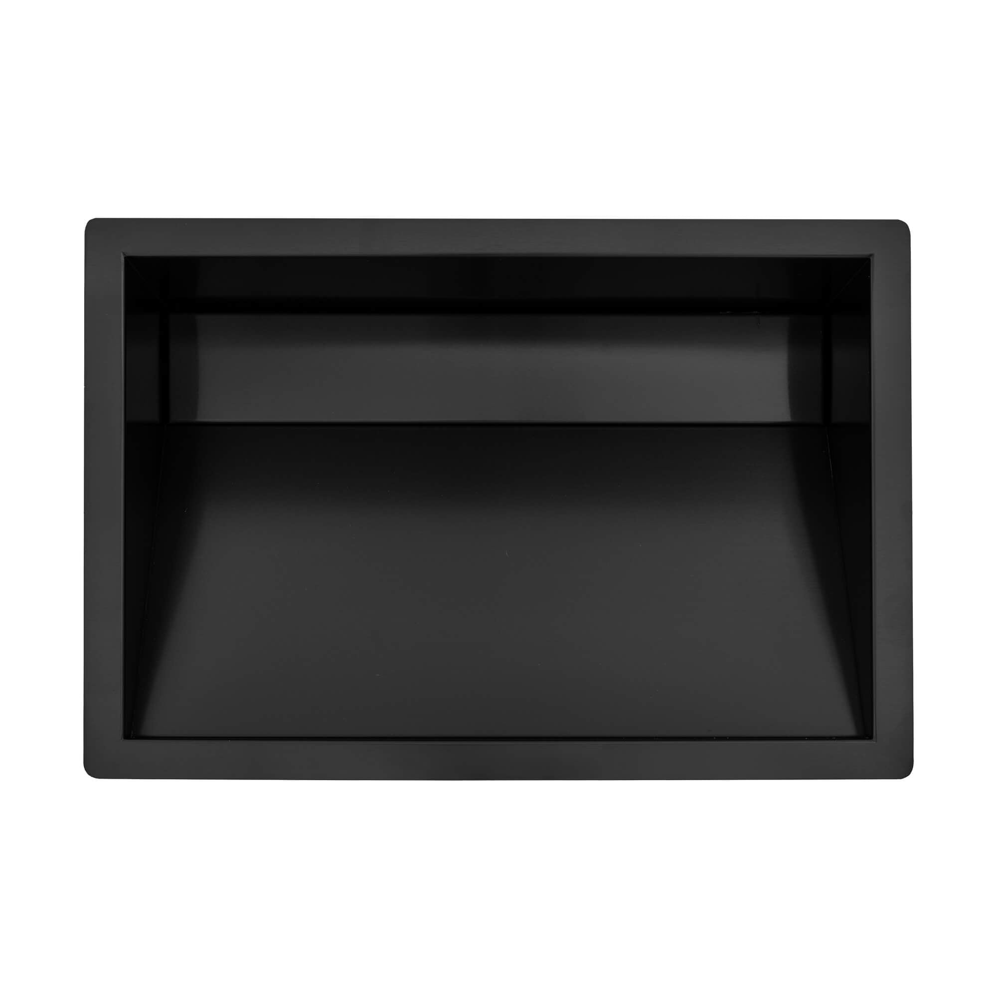 black bathroom sink