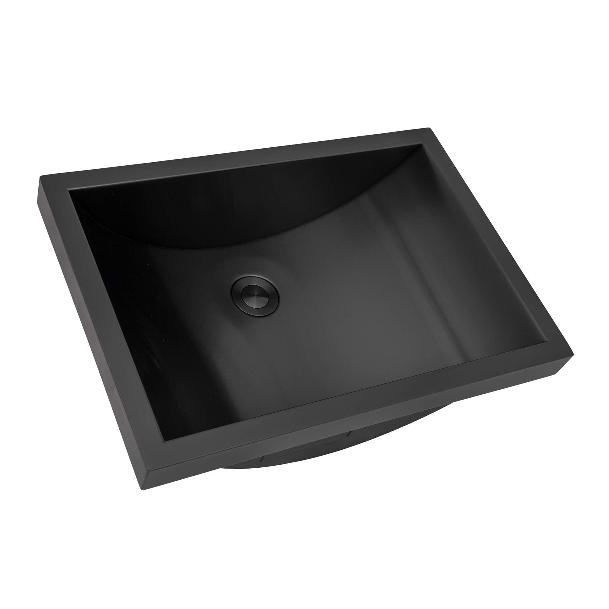 black bathroom sink