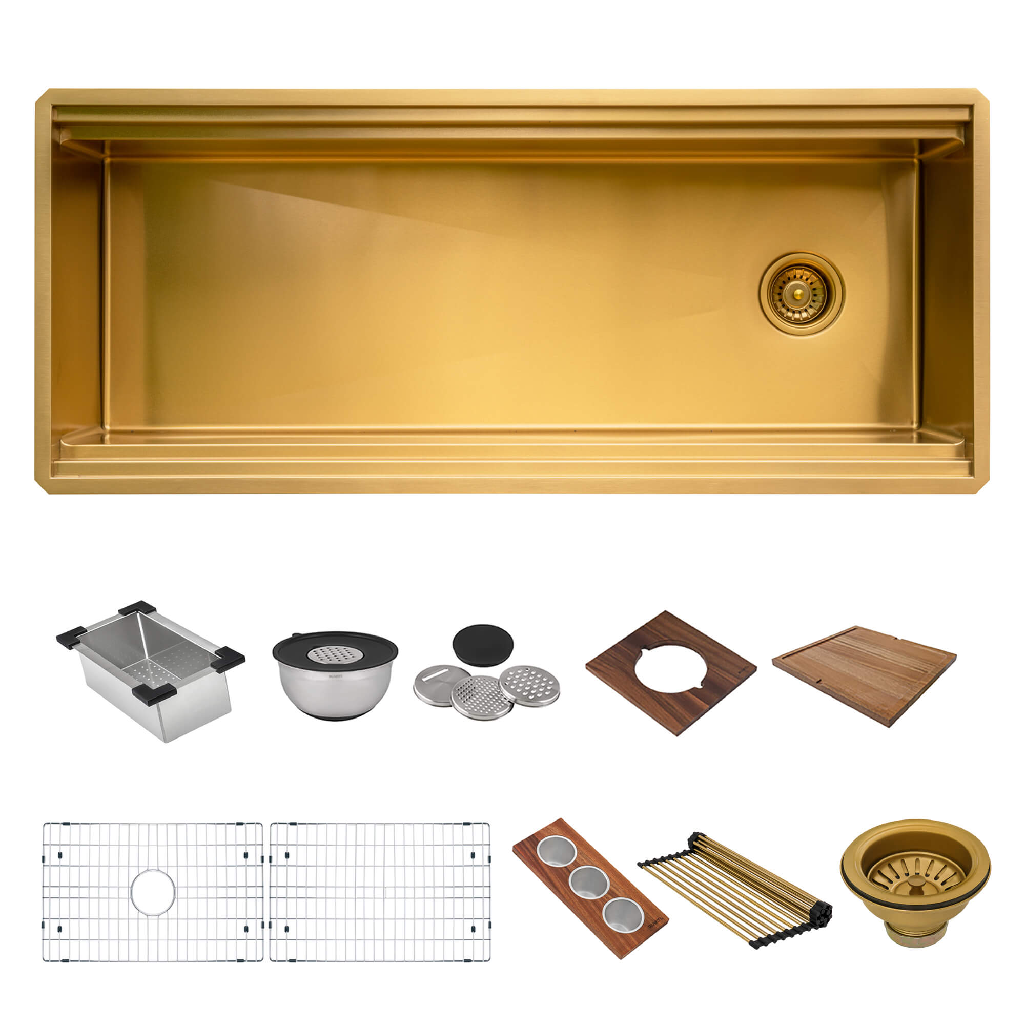 matte gold kitchen sink