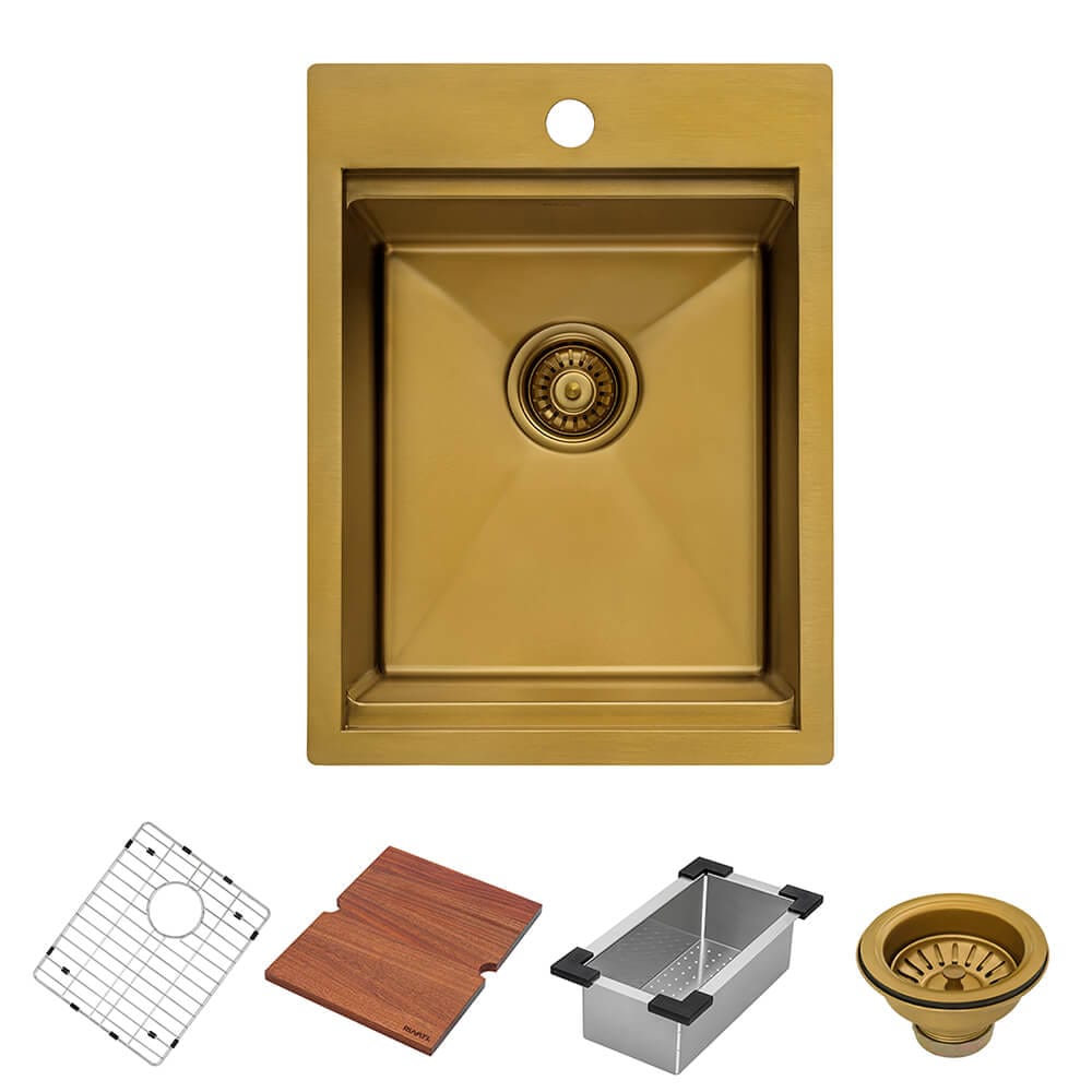 matte gold kitchen sink