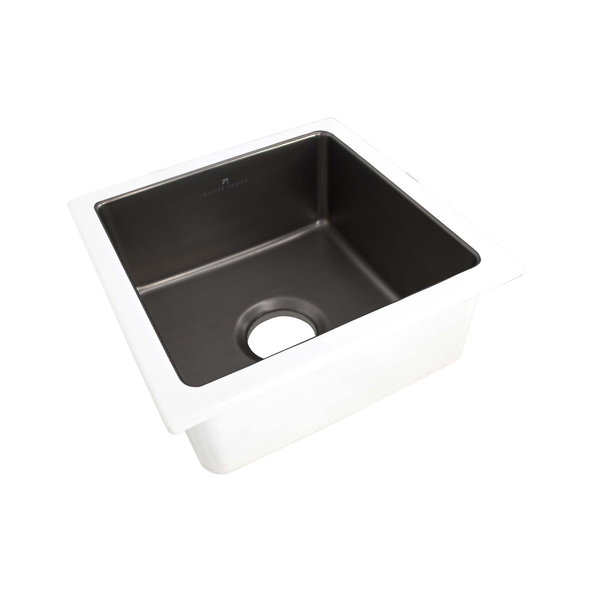Native Trails Reveler 15.75" Fireclay Bar and Prep Kitchen Sink