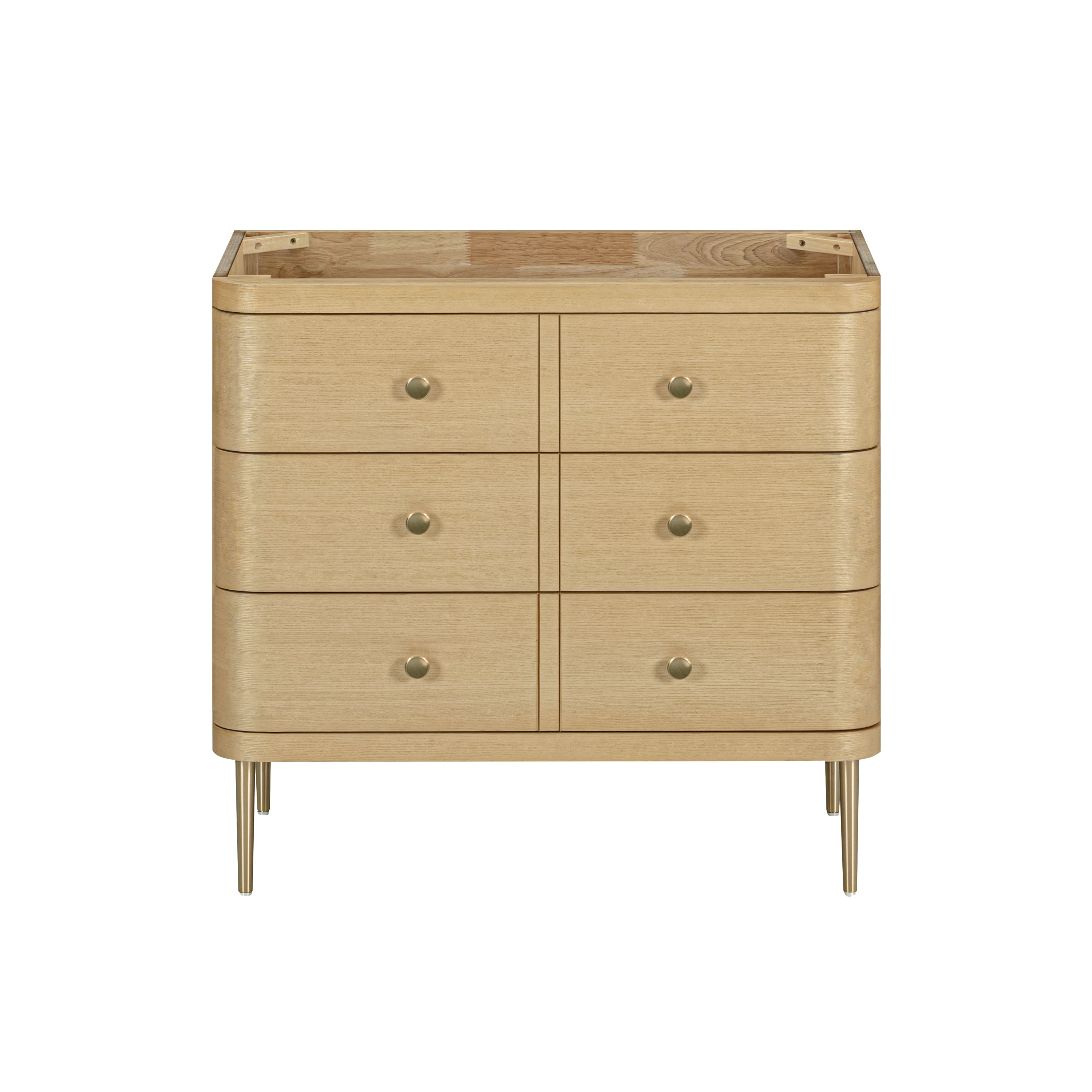 white oak vanity base