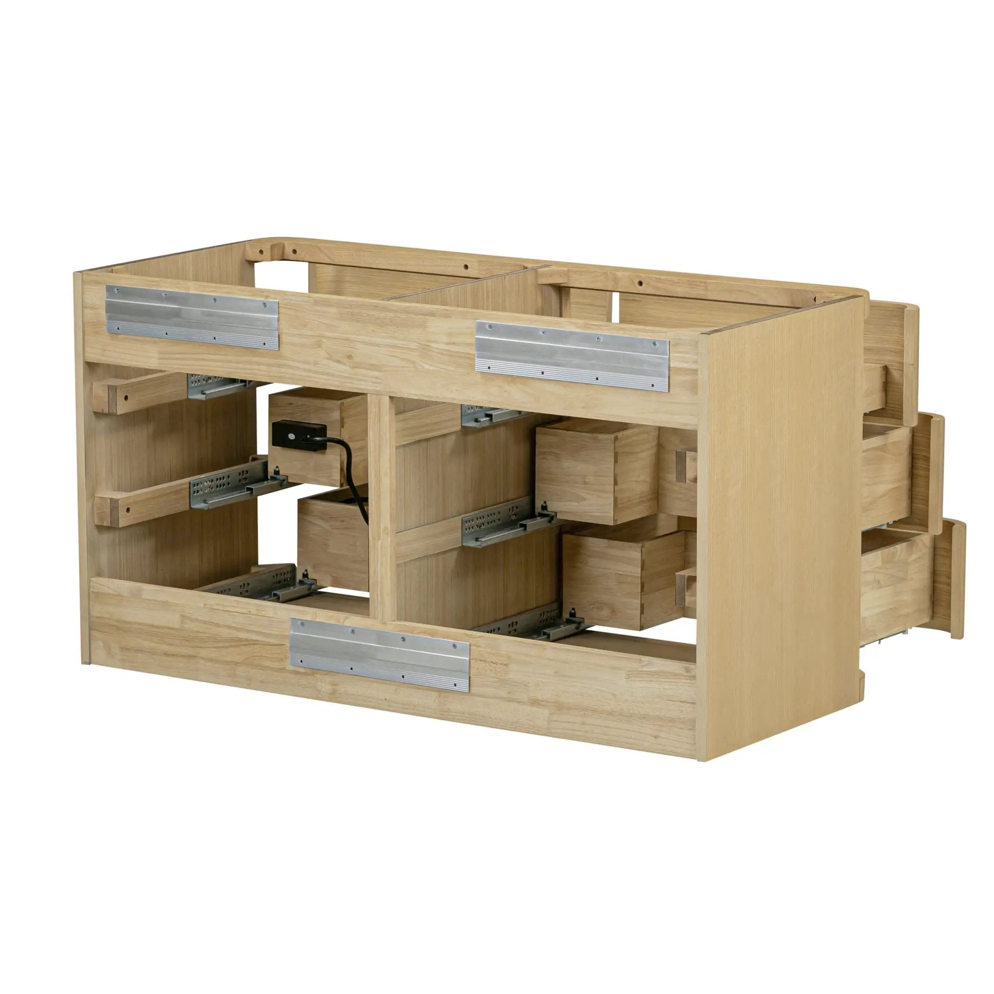 white oak vanity base