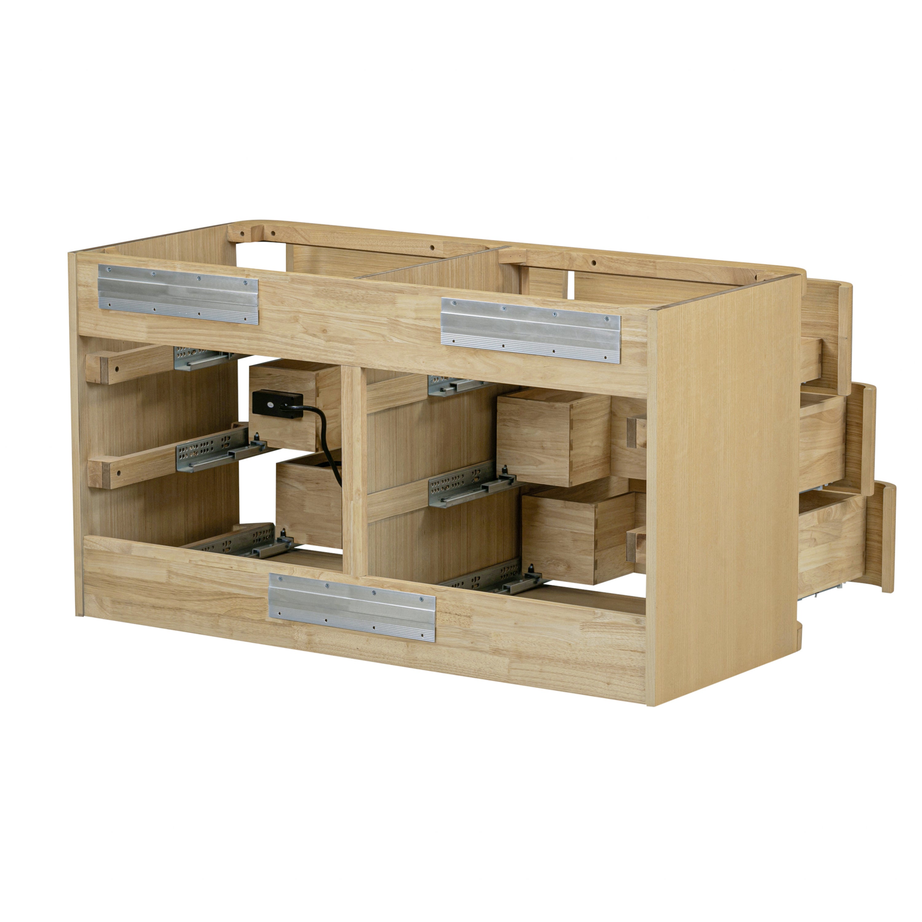 white oak vanity base