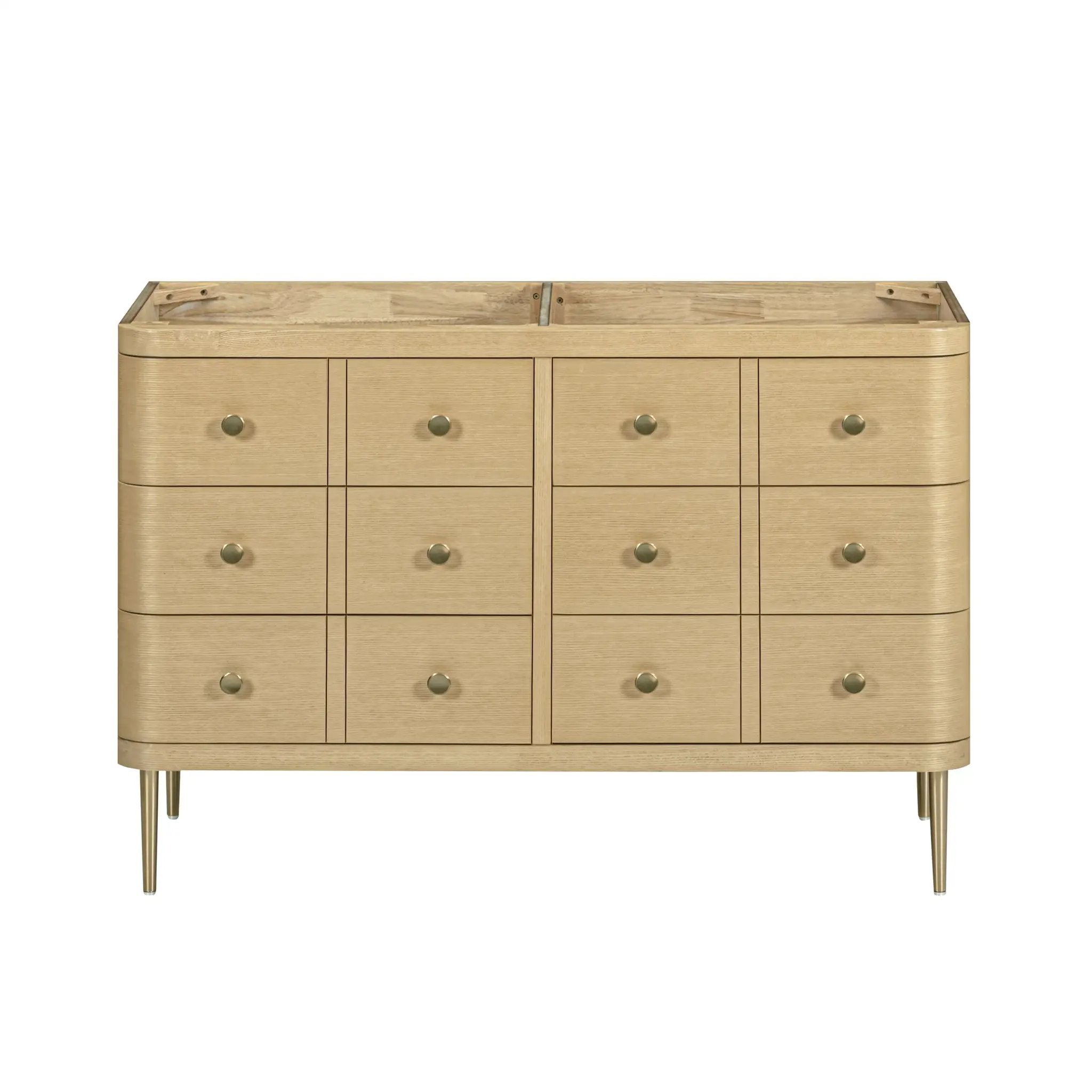 white oak vanity base