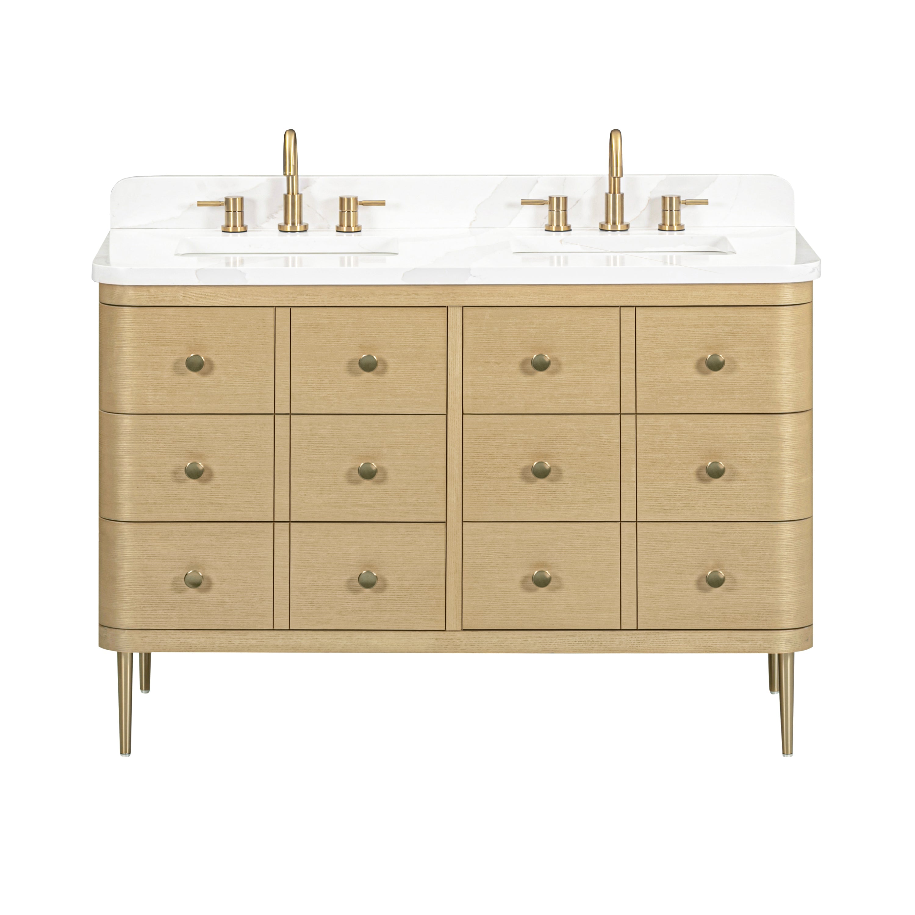 white oak vanity set