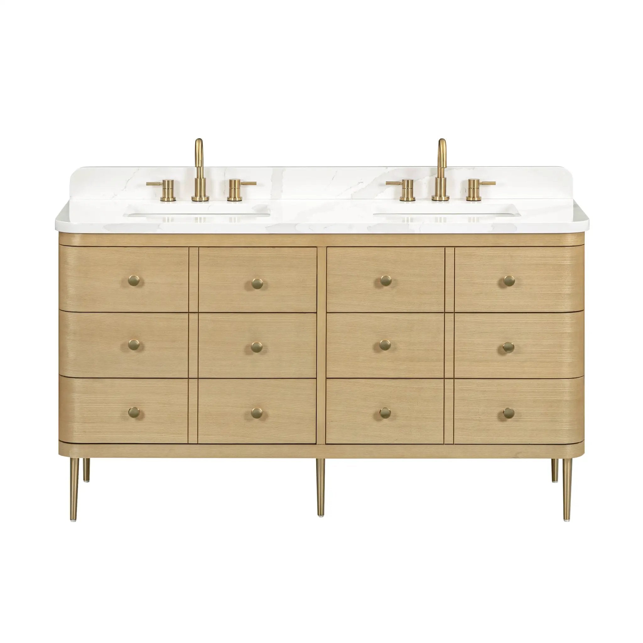 white oak vanity set