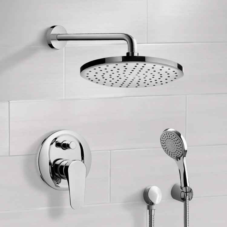 chrome shower set