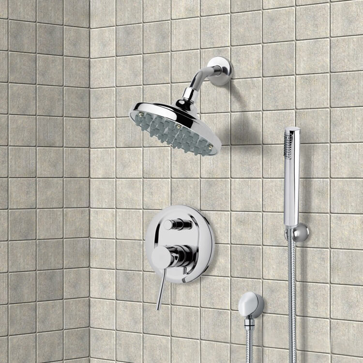 chrome shower set